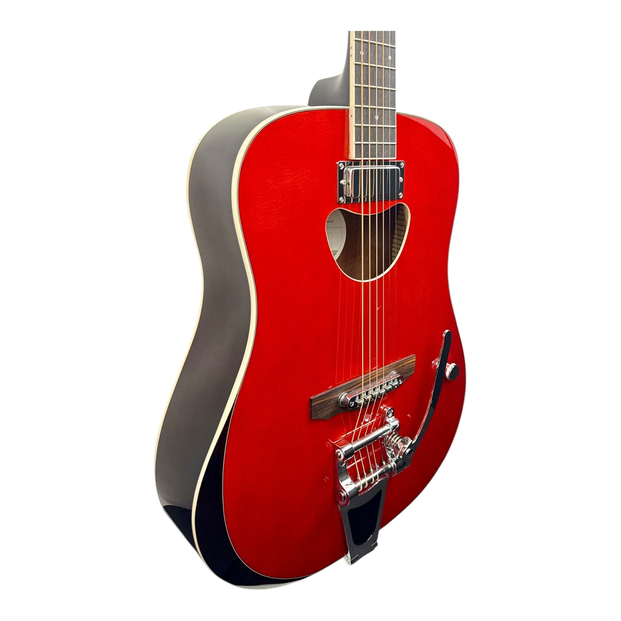 Haze HB128J “Vibrance” Solid Sitka 41” Grand Auditorium Hybrid Acoustic-Electric Guitar w/ Vibrato Bar & Tune-o-Matic Saddle