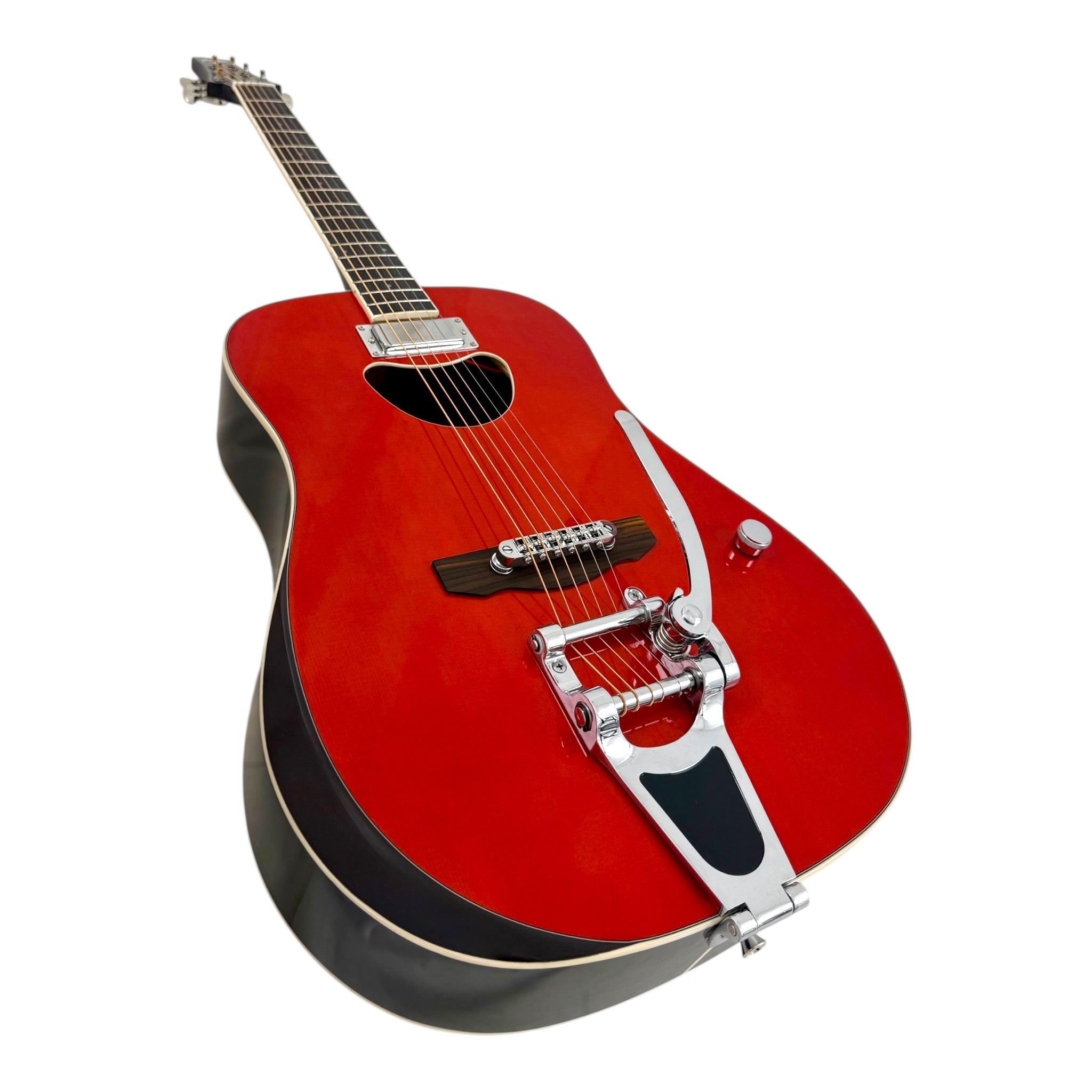 Haze HB128J “Vibrance” Solid Sitka 41” Grand Auditorium Hybrid Acoustic-Electric Guitar w/ Vibrato Bar & Tune-o-Matic Saddle