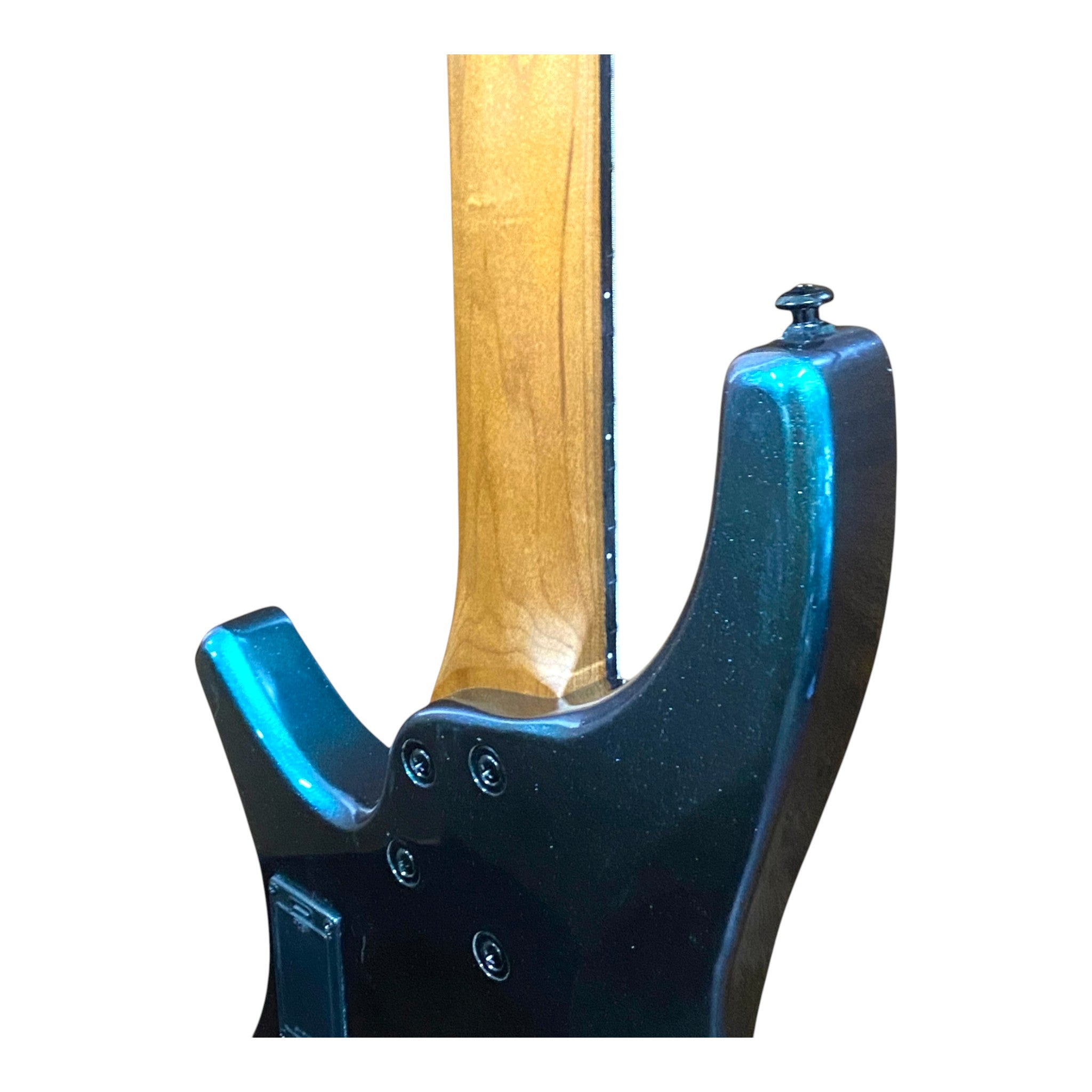 Haze HB4GNP Aurora Series Headless Electric Bass – 24-Fret Roasted Maple Neck, Green-Purple Chameleon Finish, & Active BJ-80 Pickups