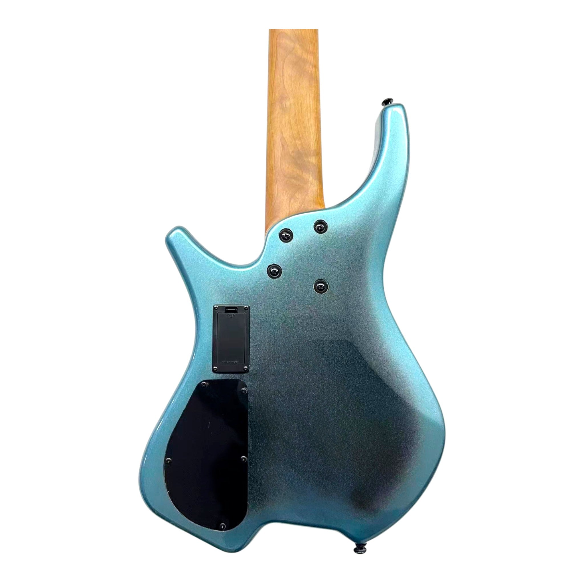 Haze HB5 “Nightwave” Headless 5-String Electric Bass – Active BJ-80 Pickups – Metallic Blueburst – HB5BL