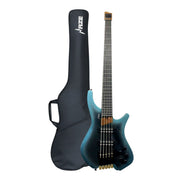 Haze HB5 “Nightwave” Headless 5-String Electric Bass – Active BJ-80 Pickups – Metallic Blueburst – HB5BL