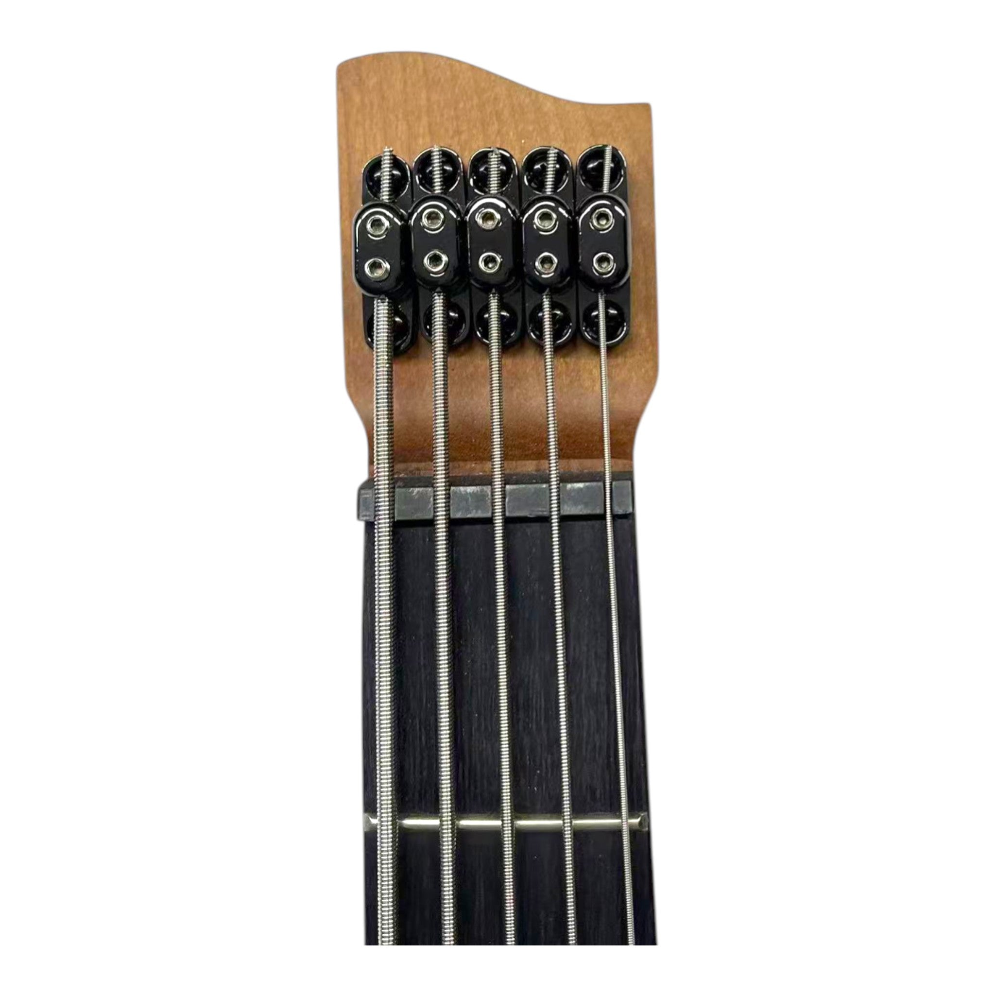 Haze HB5 “Nightwave” Headless 5-String Electric Bass – Active BJ-80 Pickups – Metallic Blueburst – HB5BL