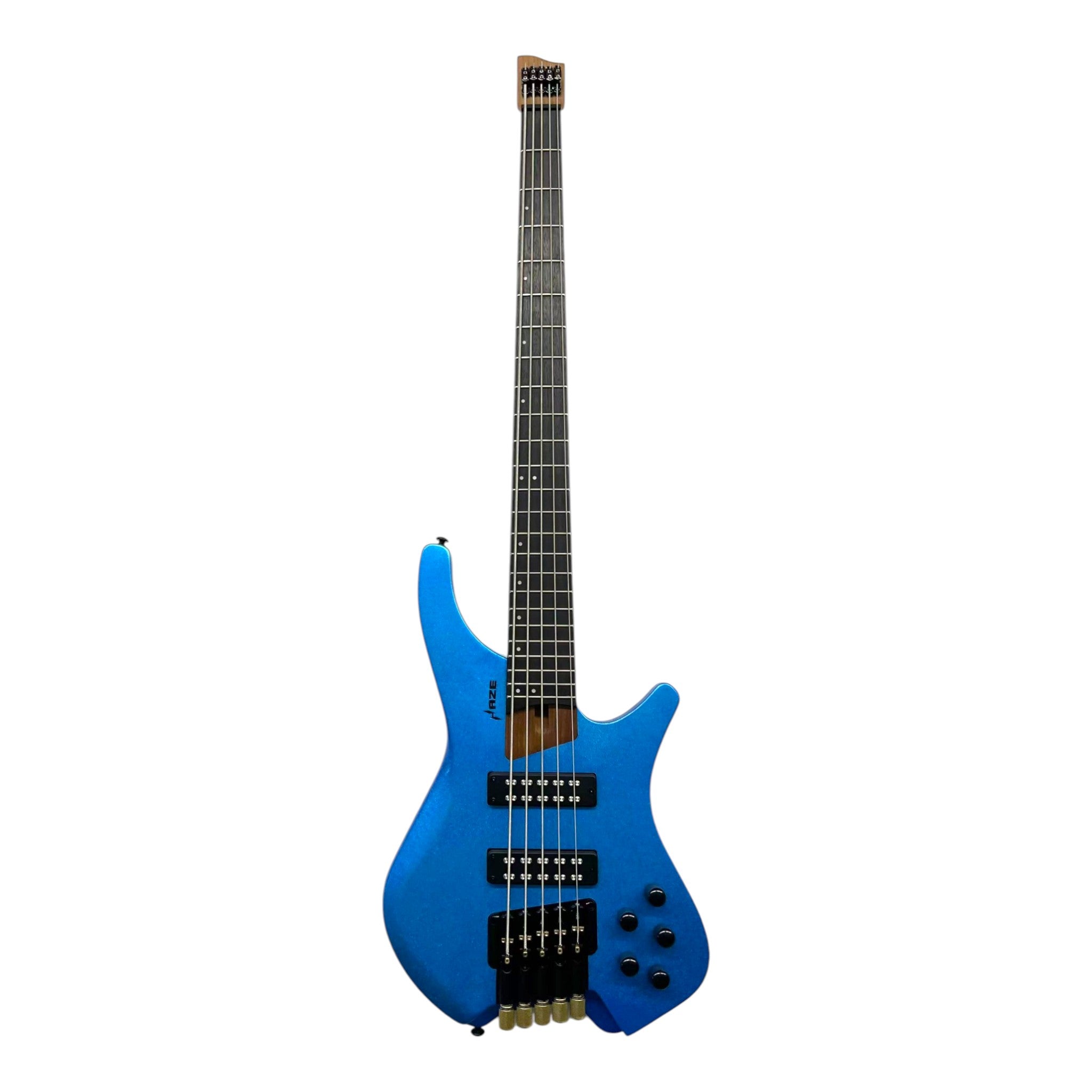 Haze HB5 “Sapphire” Headless 5-String Electric Bass – Active BJ-80 Pickups – Snowflake Blue – HB5SB