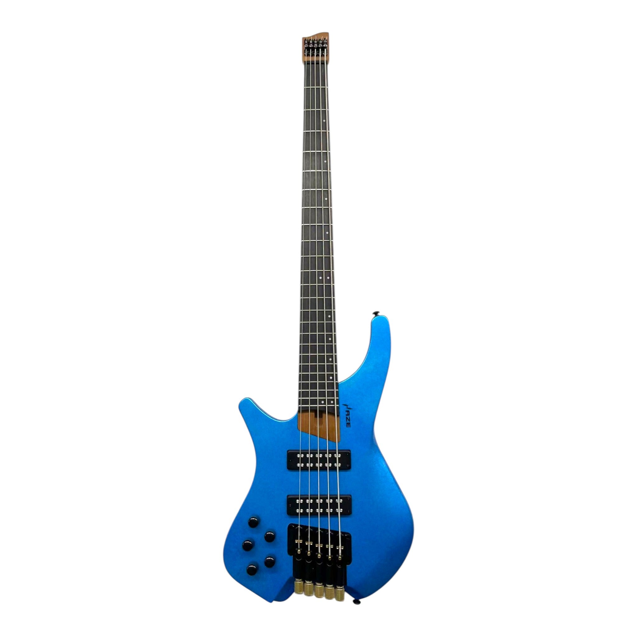 Haze HB5 “Sapphire” Left-Handed Headless 5-String Electric Bass – Active BJ-80 Pickups – Snowflake Blue – HB5SBLH