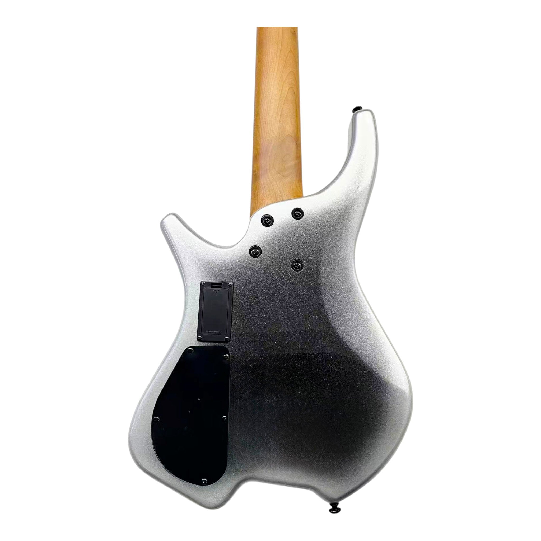 Haze HB5 “Silverstorm” Headless 5-String Electric Bass – Active BJ-80 Pickups – Metallic Silverburst – HB5SI