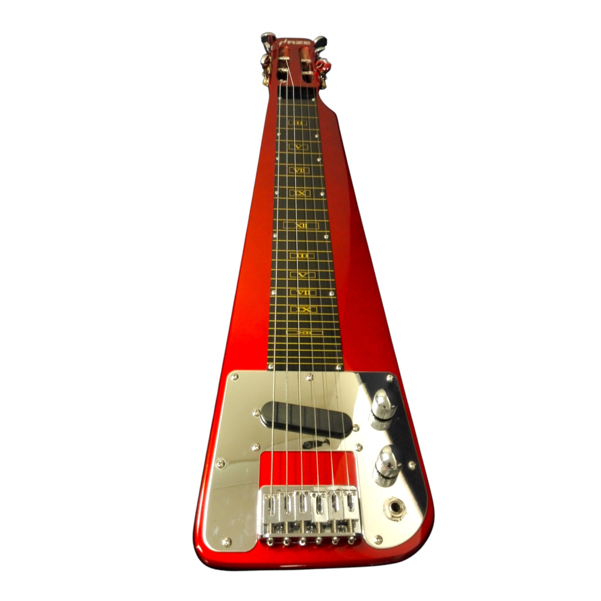 Haze HSLT1930 Metallic Red Lap Steel Electric Guitar + 10W Amp. (Optional)