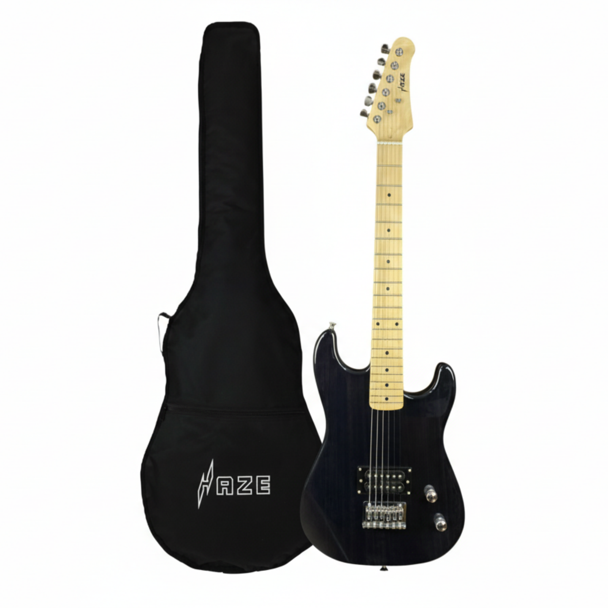 Haze Asteroid HST01 3/4 Size Student Electric Guitar in Black - HST013BK34