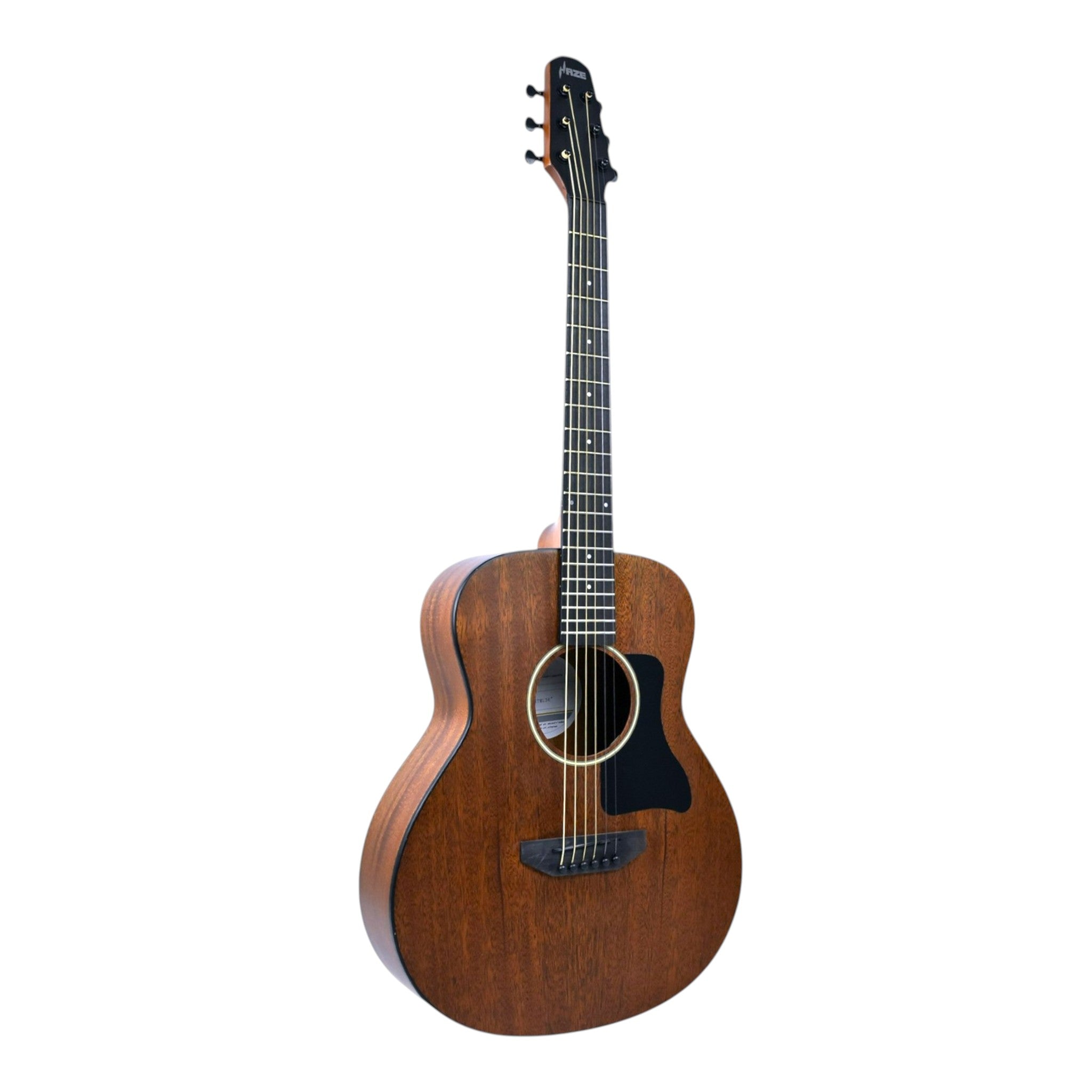 Haze HSTML 34"/36" Traveler Arched-Back Thin-V Neck Acoustic Guitar - Natural