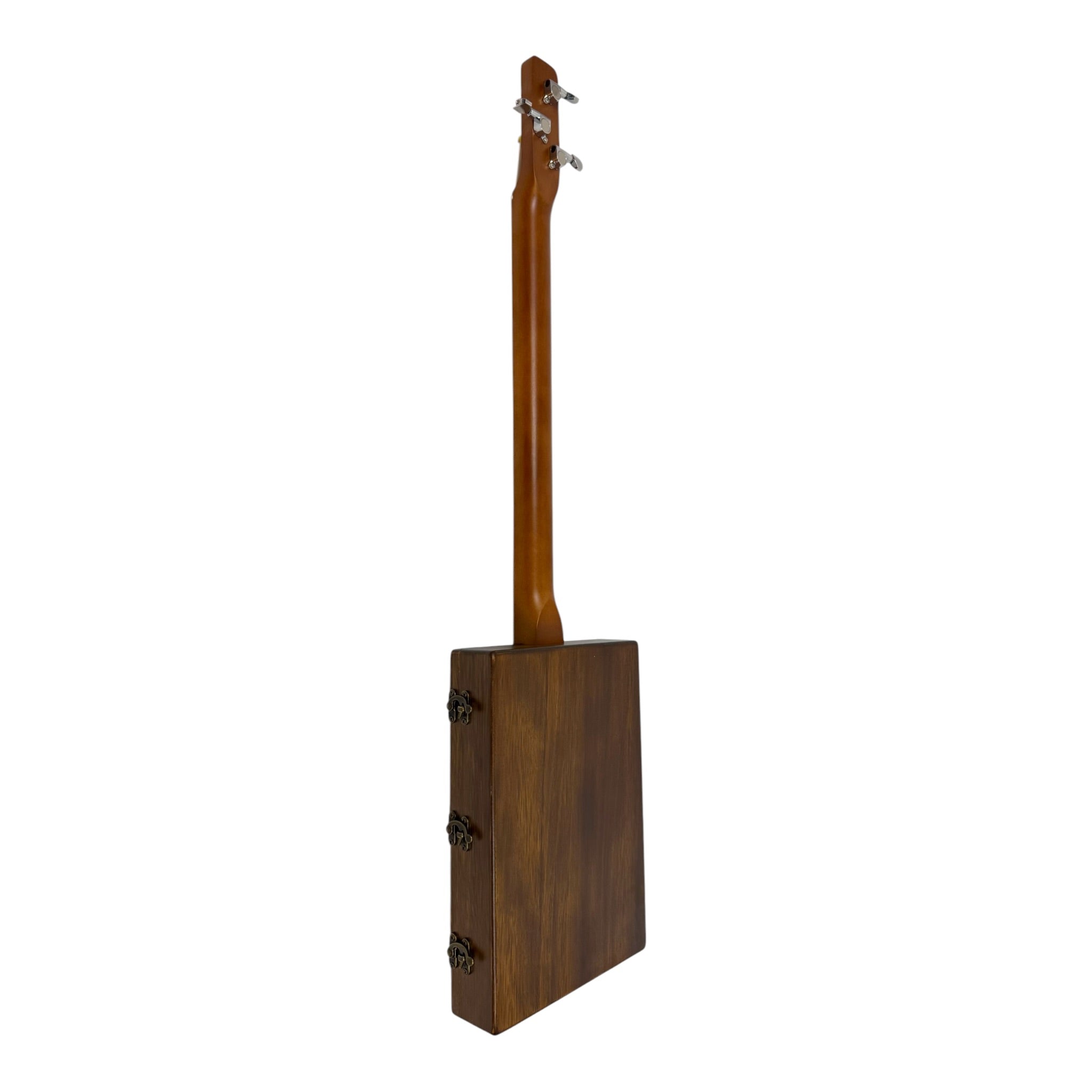 Haze "Royal" Mahogany Body 3-String Electric Cigar Box Guitar Complete DIY Kit - Passive Single Coil Pickup - HX58