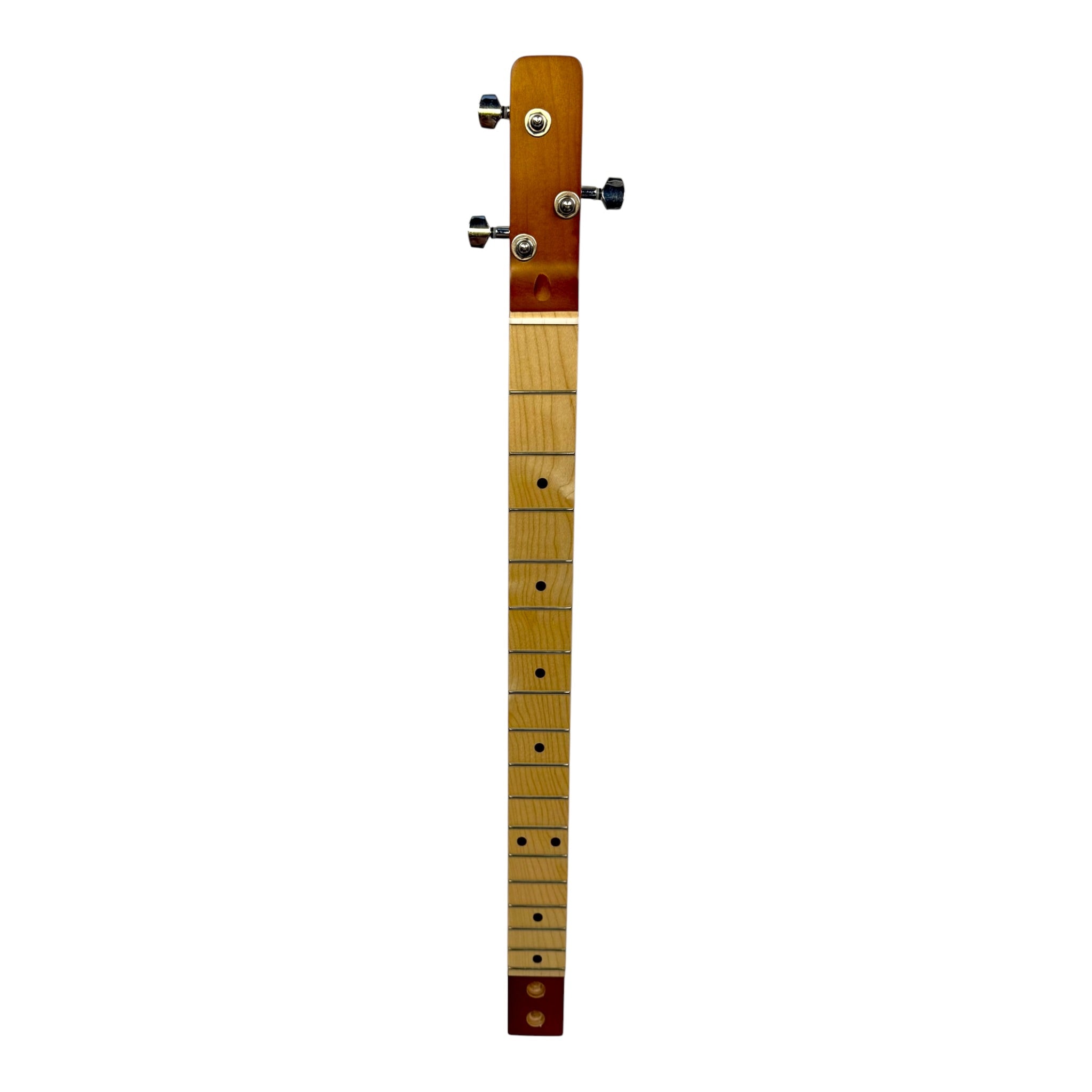 Haze "Royal" Mahogany Body 3-String Electric Cigar Box Guitar Complete DIY Kit - Passive Single Coil Pickup - HX58