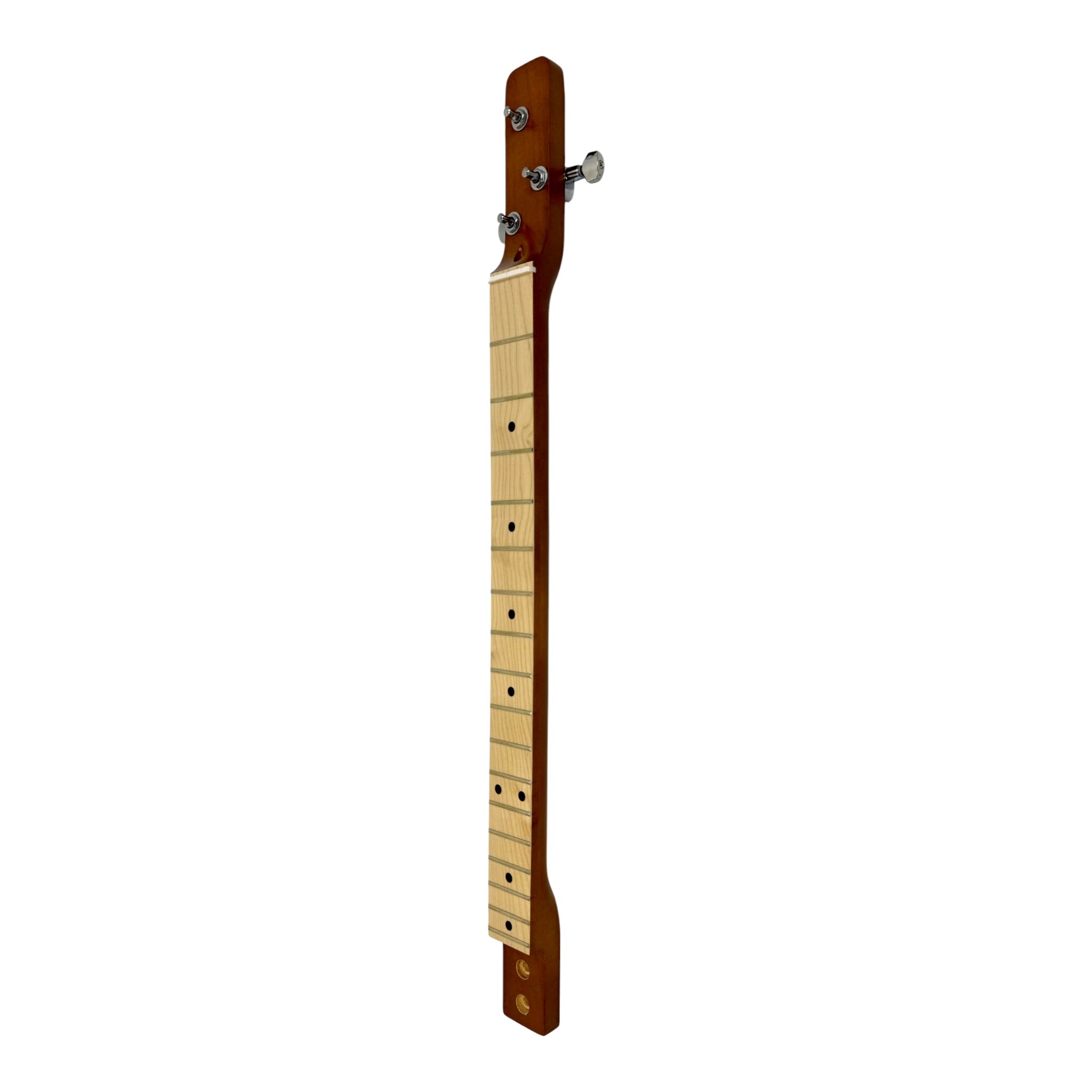Haze "Royal" Mahogany Body 3-String Electric Cigar Box Guitar Complete DIY Kit - Passive Single Coil Pickup - HX58