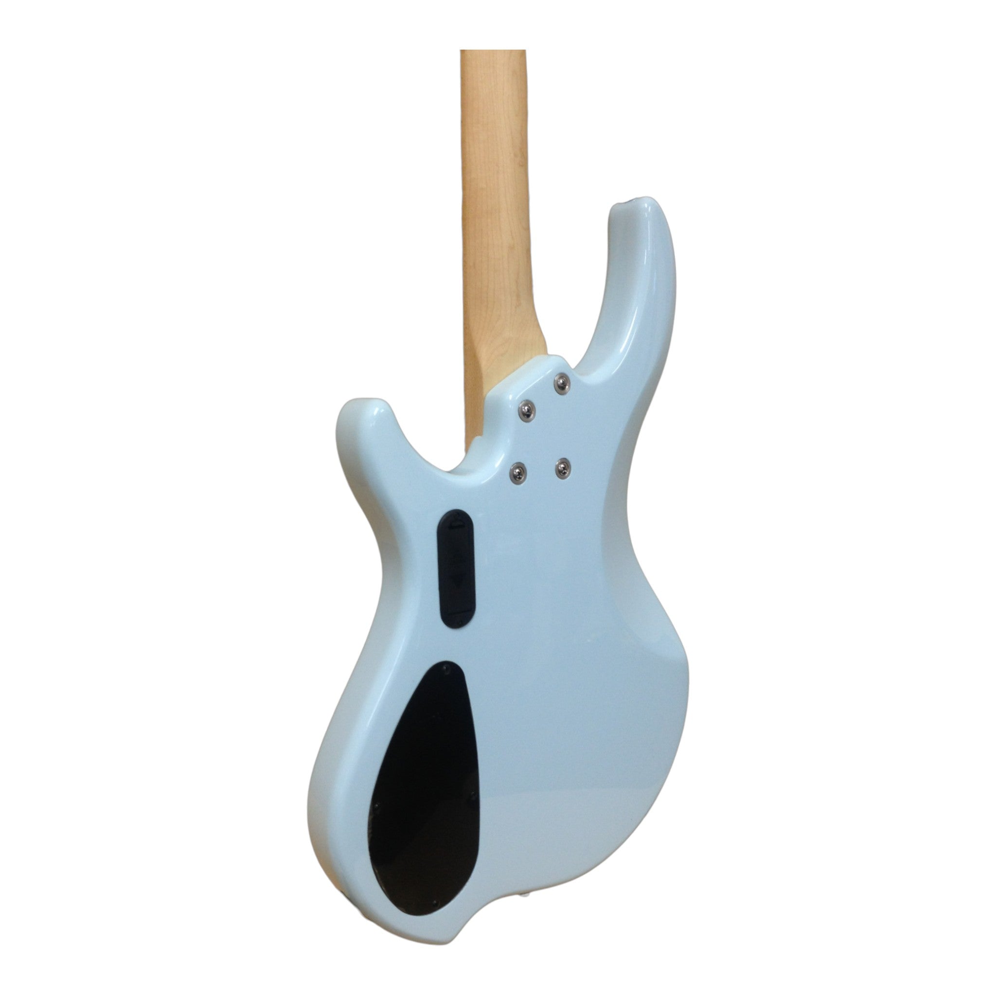 Haze Single-Coil Solid White Poplar Hybrid Electric Bass Guitar - Blue HYBRID4PJ