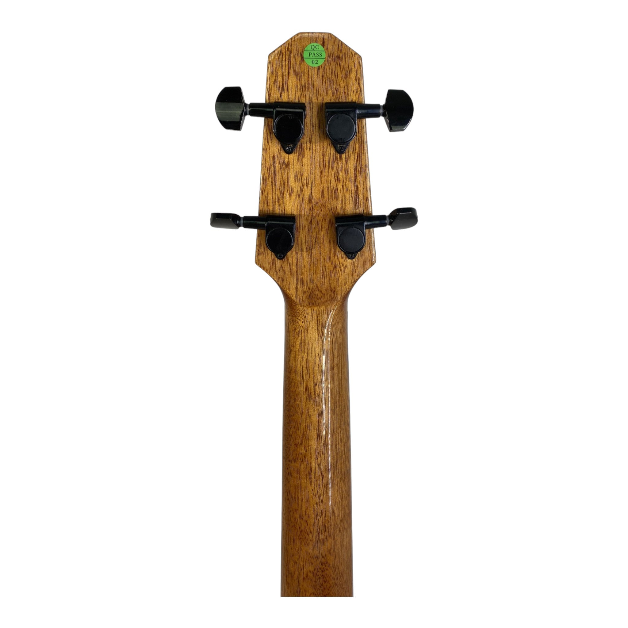 Haze 37" Solid Koa Top Height Adjustable Saddle Acoustic Bass Guitar - Natural HZMINISEBKOA