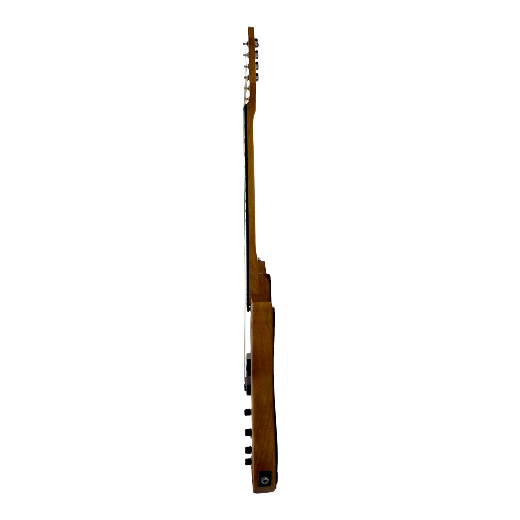Haze JMACOUSTASONIC “SoundLab” Okoume Hollow-Body Hybrid HJM Electric-Acoustic Guitar in Matte Sunburst