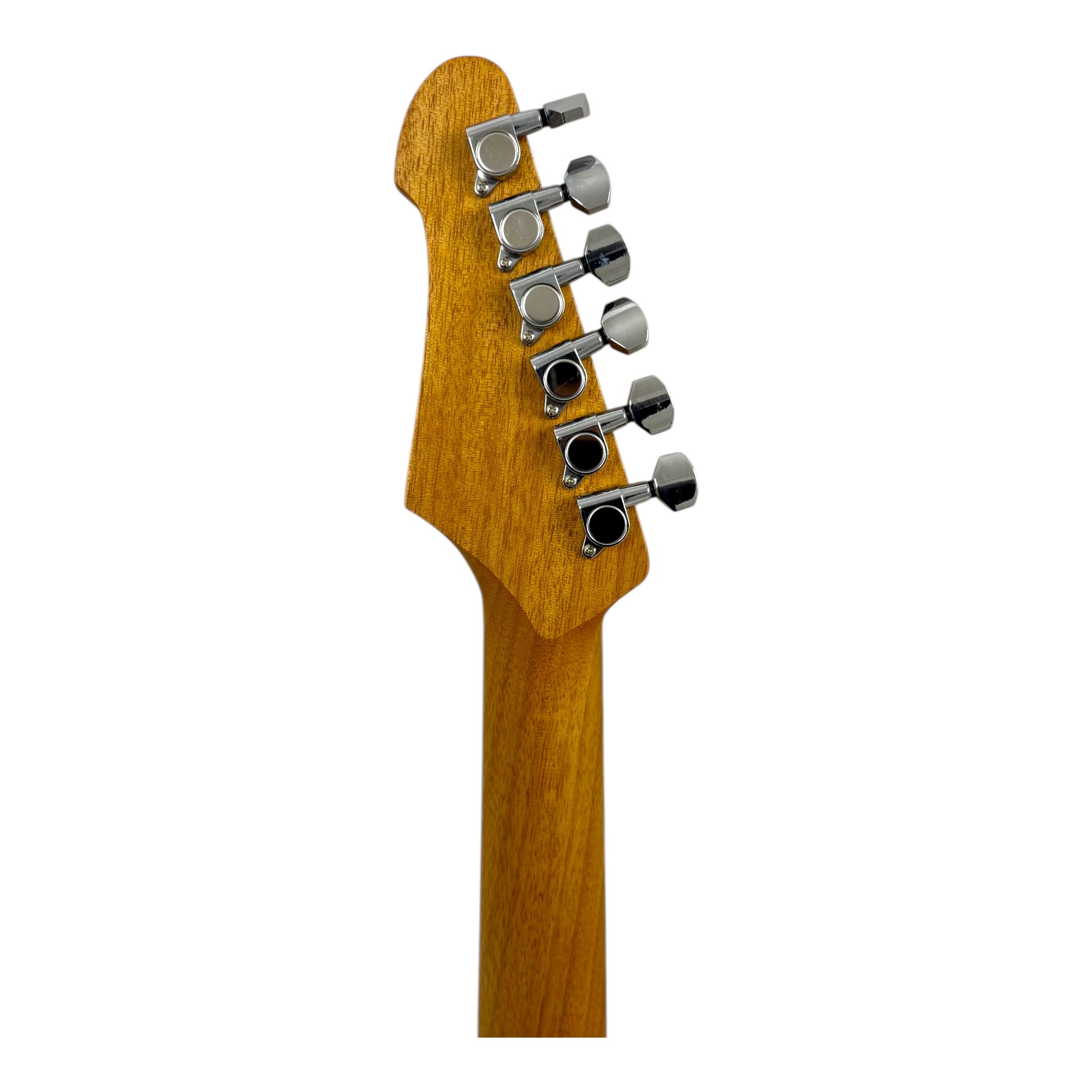 Haze JMACOUSTASONIC “SoundLab” Okoume Hollow-Body Hybrid HJM Electric-Acoustic Guitar in Matte Sunburst