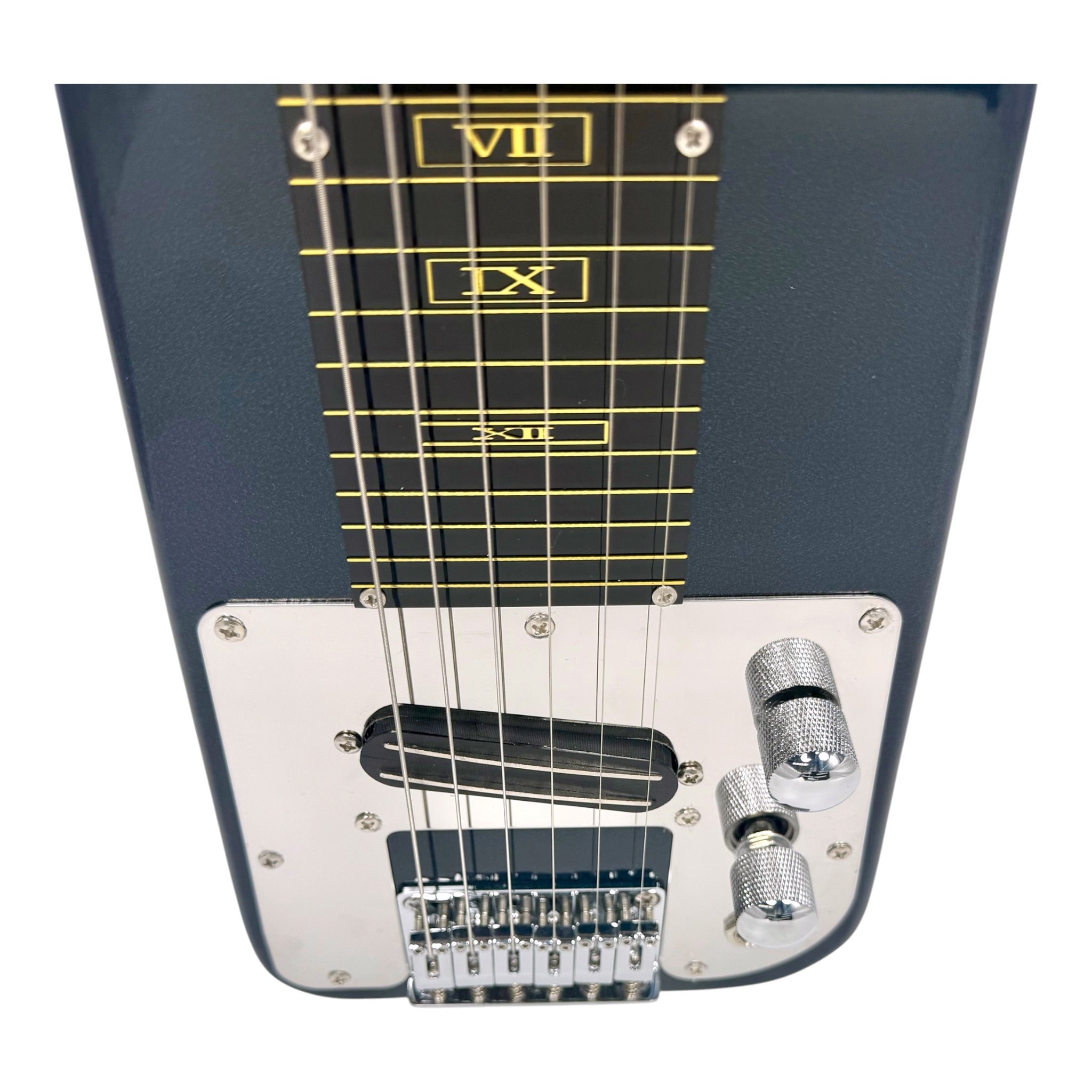 Haze LT30MBL Metallic Deep Teal Lap Steel Electric Guitar + 10W Amp. (Optional)