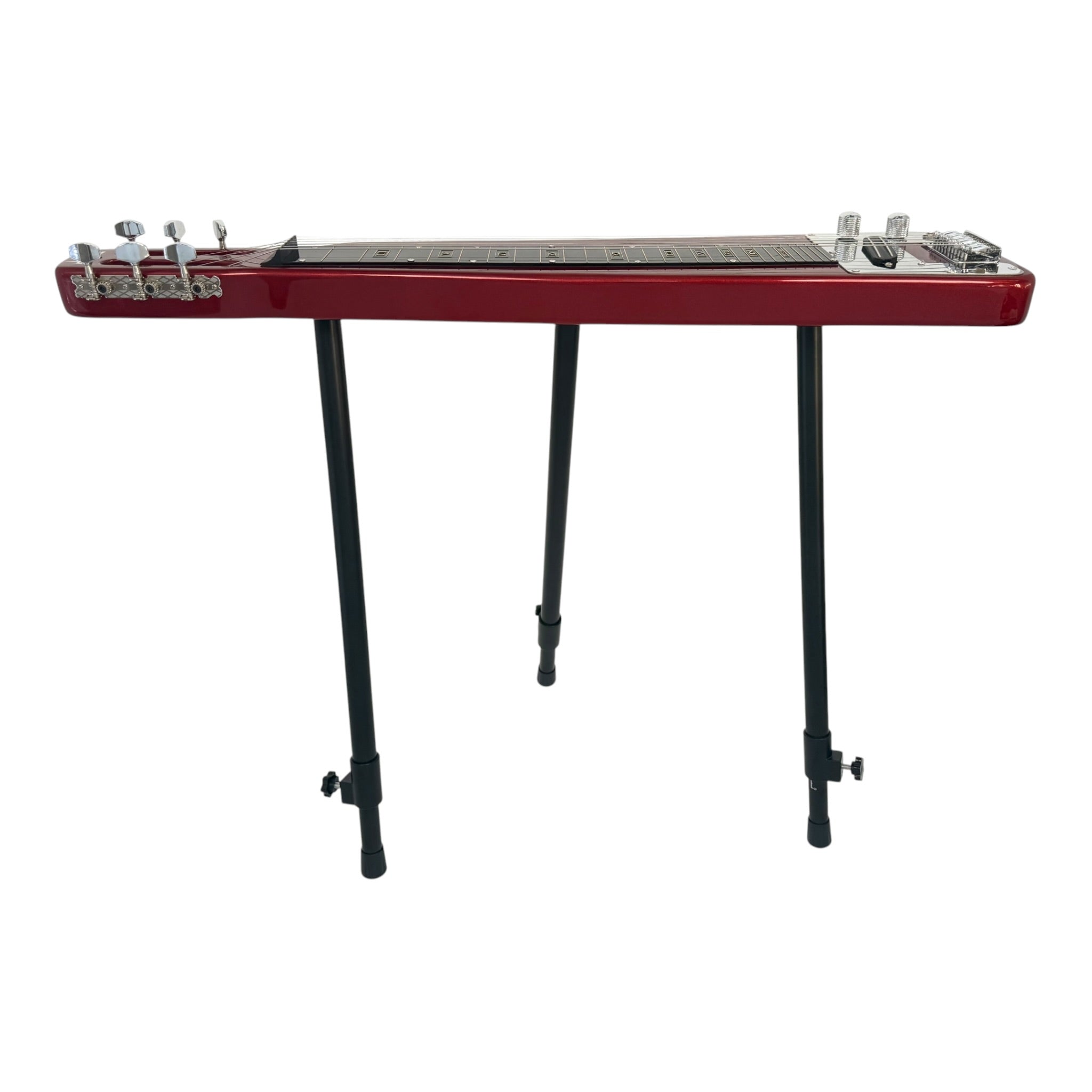 Haze LT30MRD Metallic Wine Red Lap Steel Electric Guitar + 10W Amp. (Optional)
