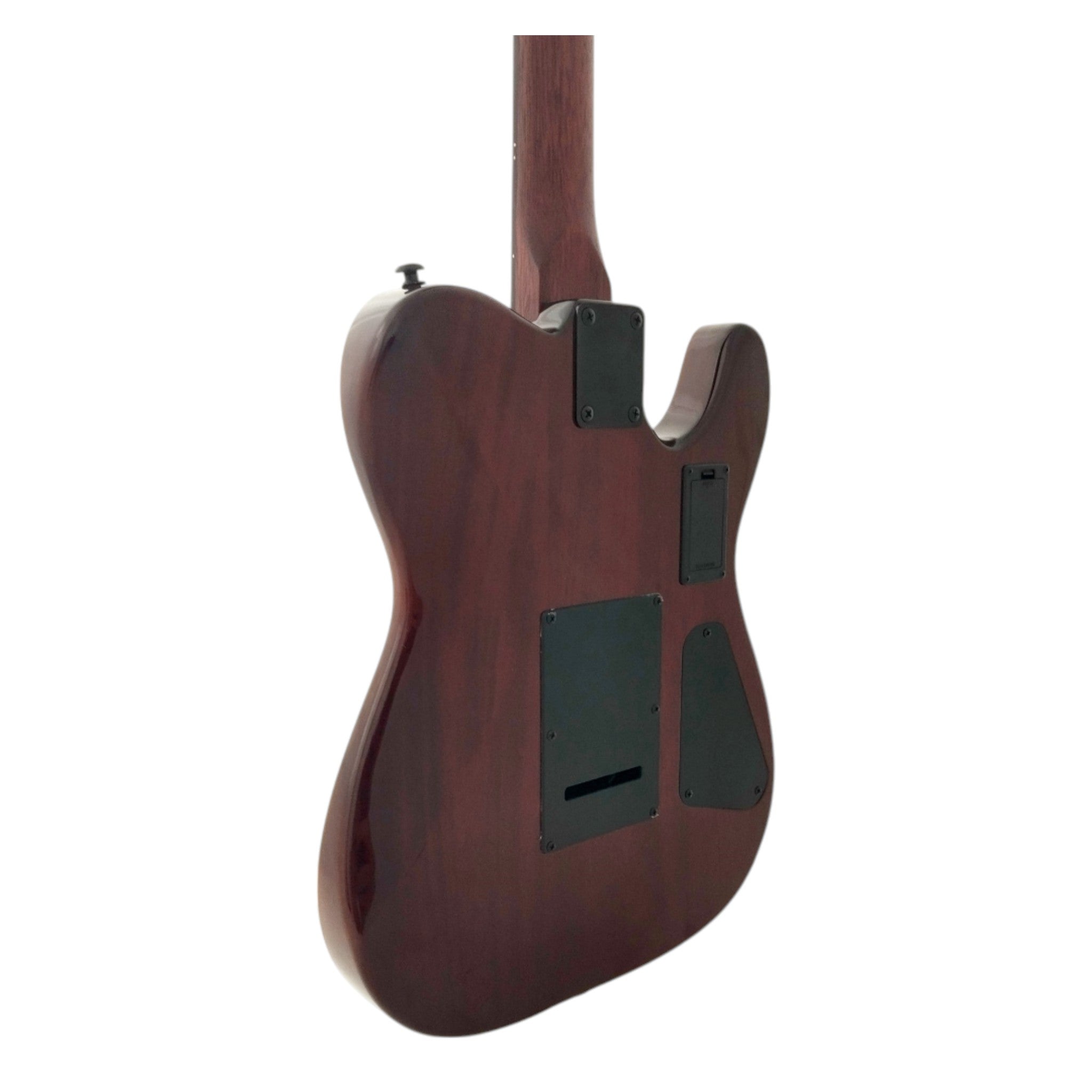 Haze MRE600 Black Left-Handed Silent Electric Guitar with Piezo Pickups