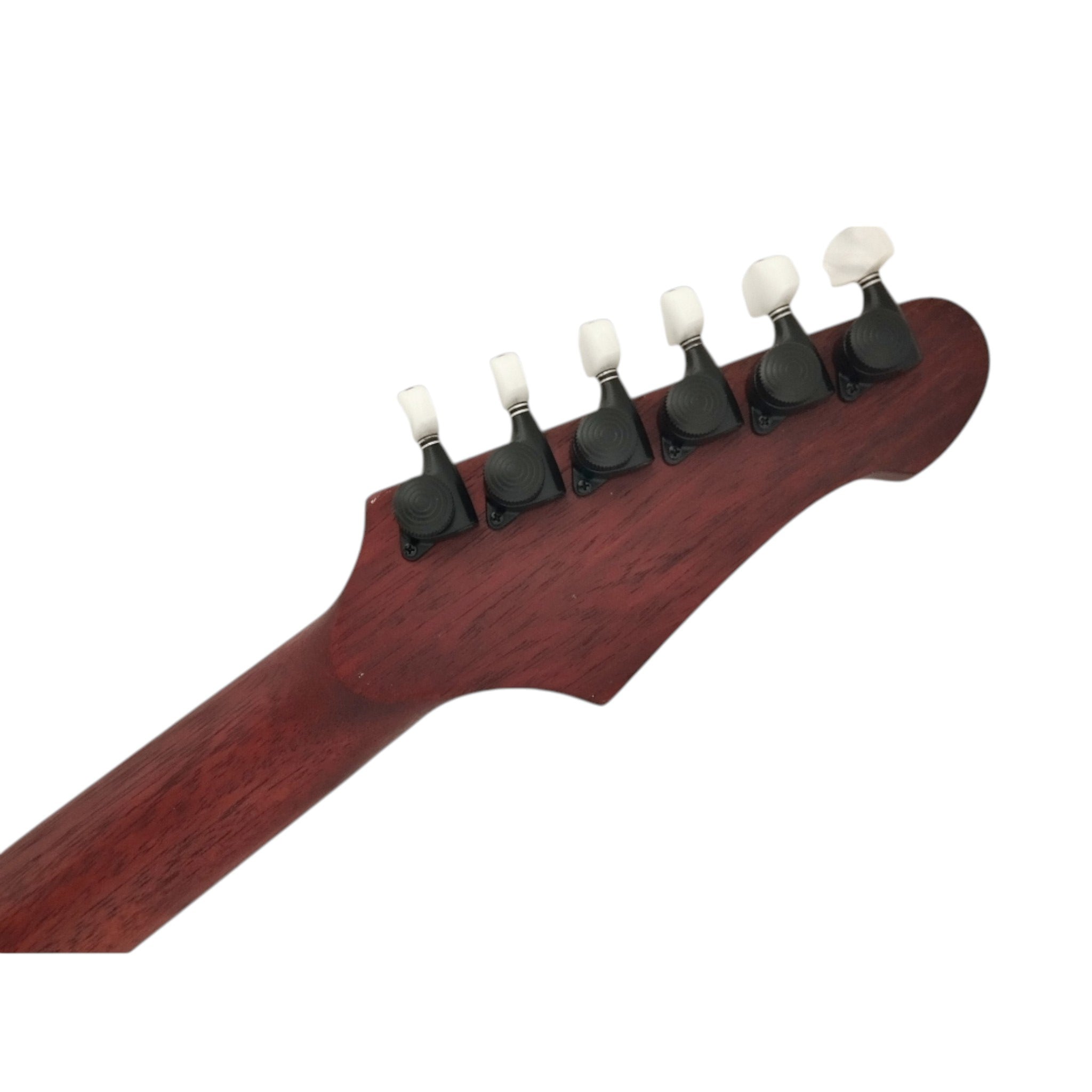 Haze MRE600 Black Left-Handed Silent Electric Guitar with Piezo Pickups