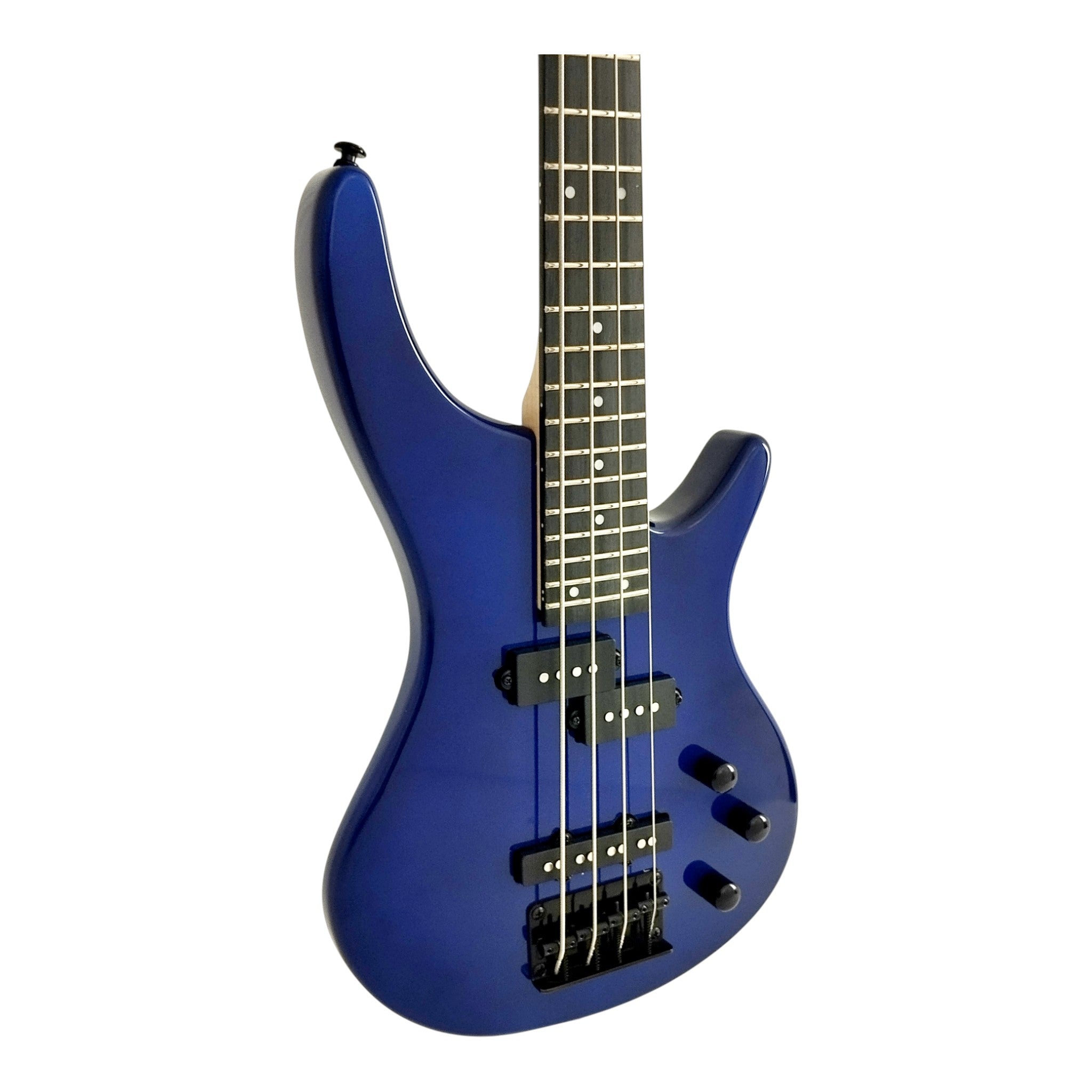 1/2 Size HAZE Electric Bass Guitar, Navy Metallic Blue 24 Frets, SBG385JB34