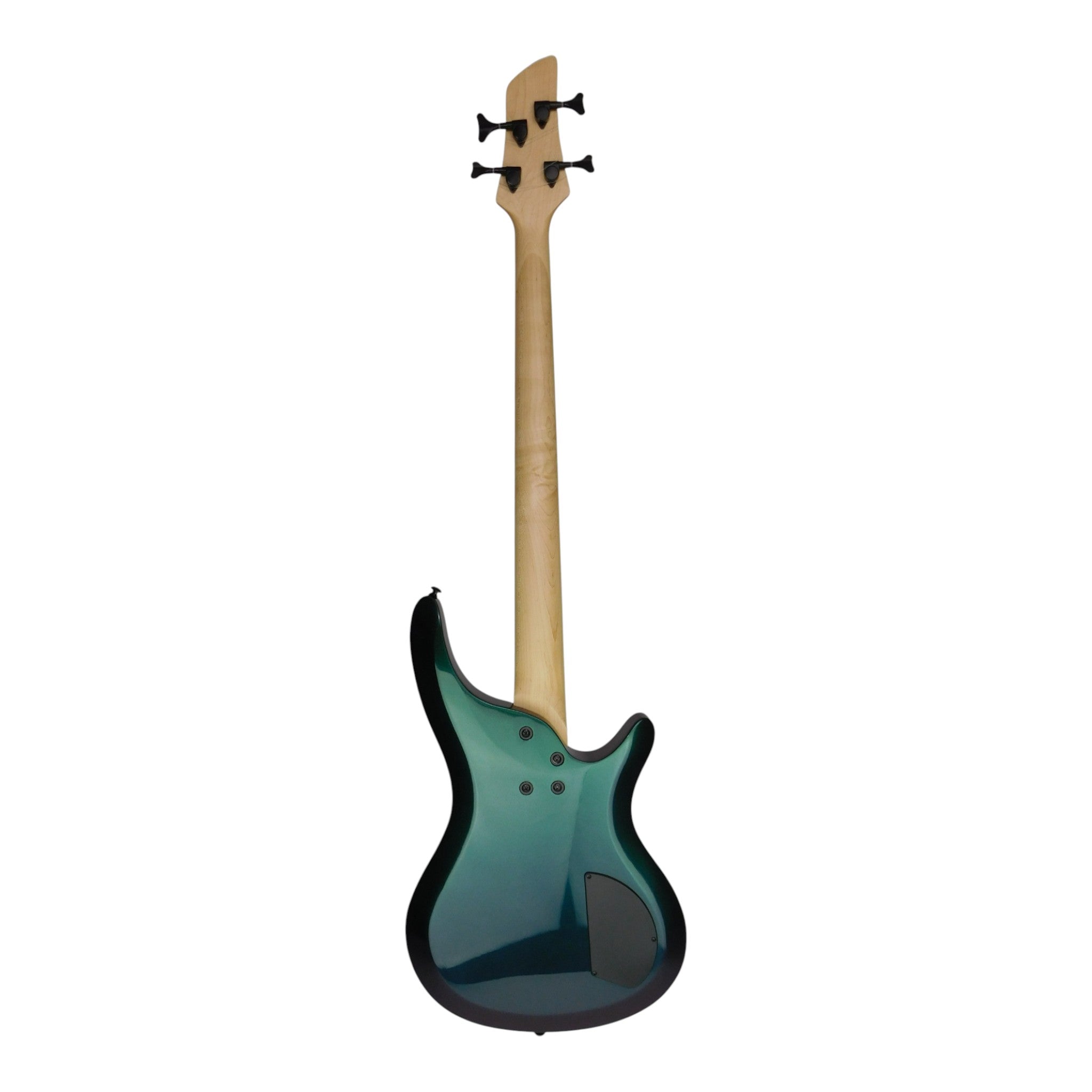 Haze Left-Handed Split/Single Coil Solid Basswood J-Style Electric Bass Guitar - Chameleon SBG385VLH