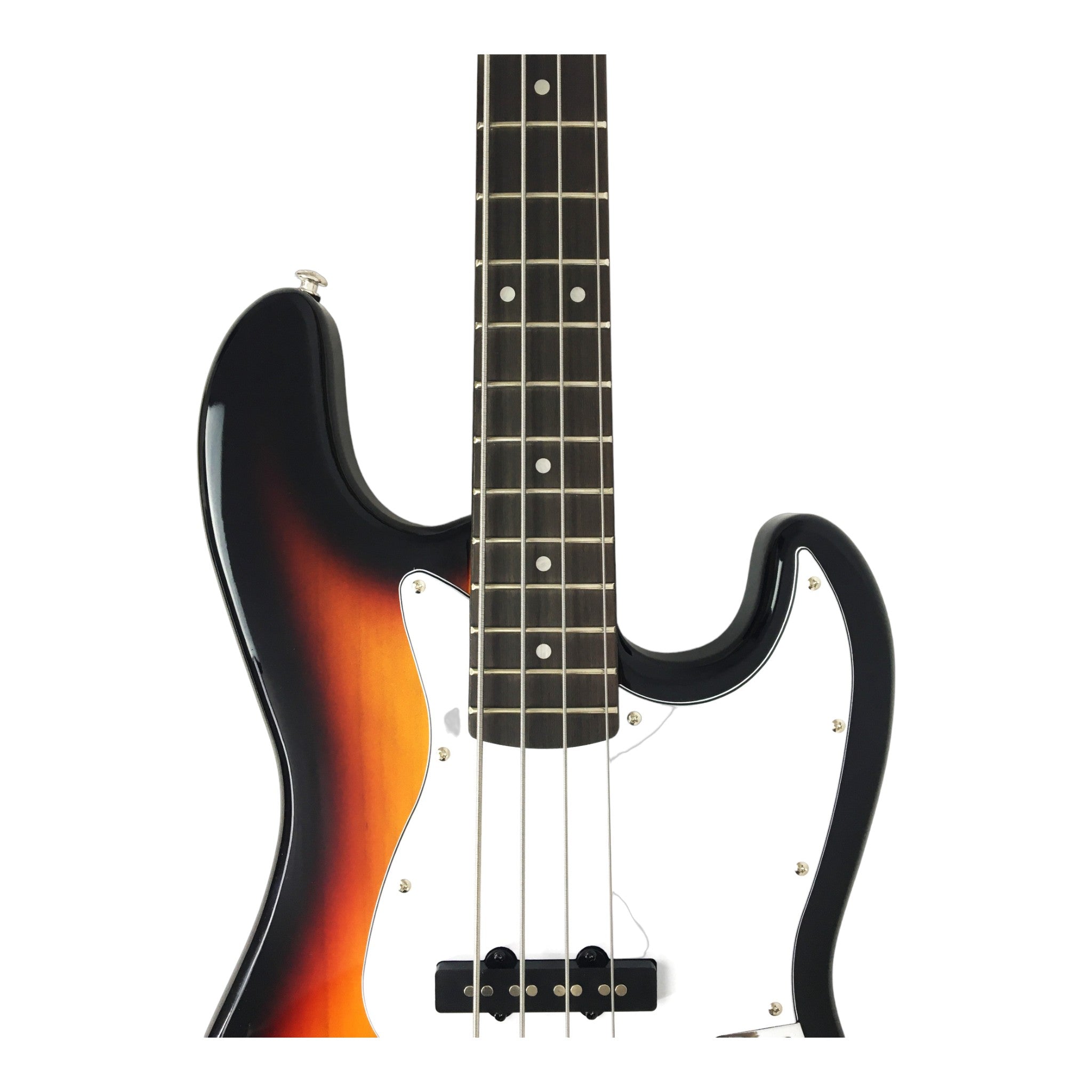 Haze Single-Coil Solid Basswood J-Style Electric Bass Guitar - Sunburst SBG387BS