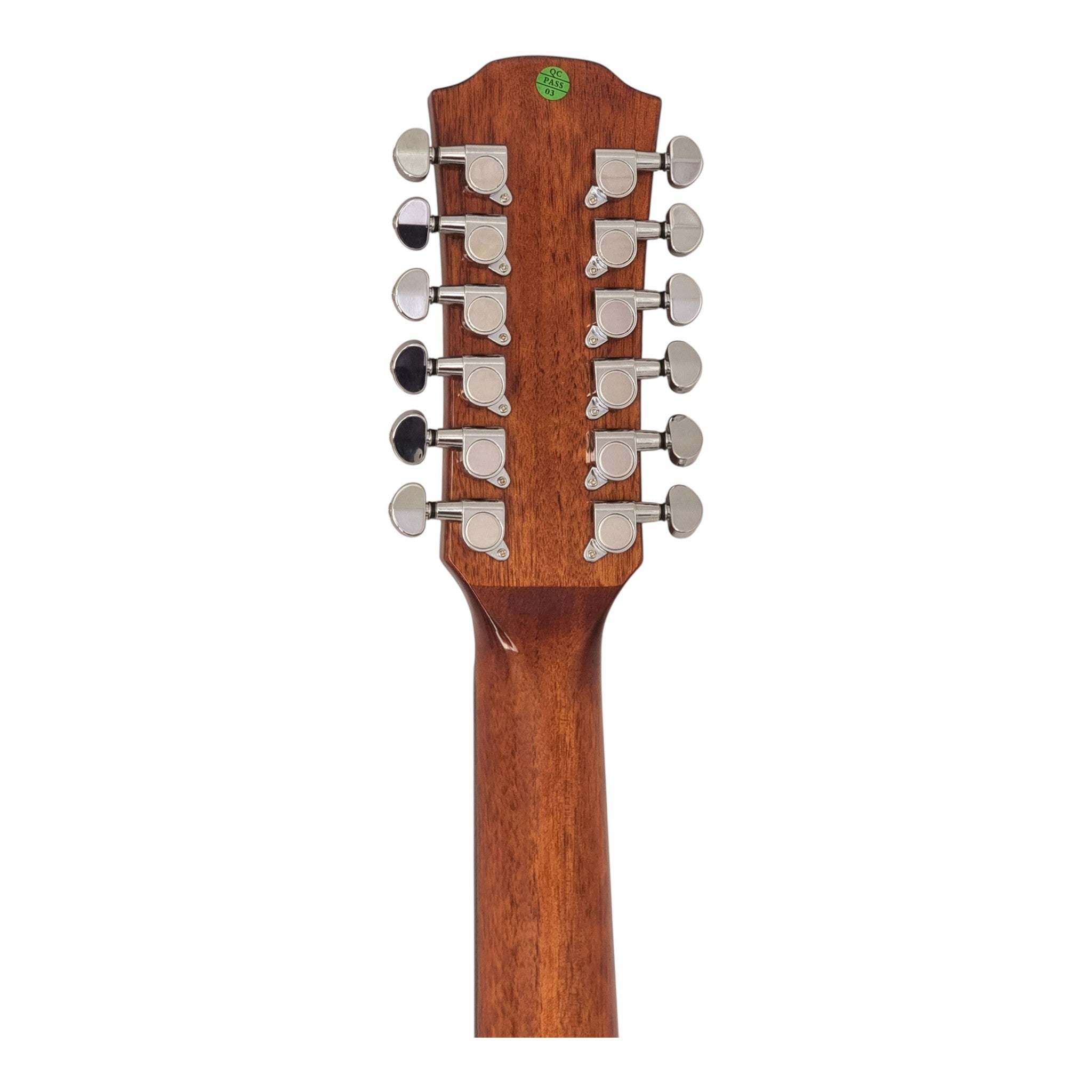 Haze SDG82812CHEQN Hybrid Acoustic – Electric 12 string Guitars Humbucker Saddle Height Adjustable - Brown