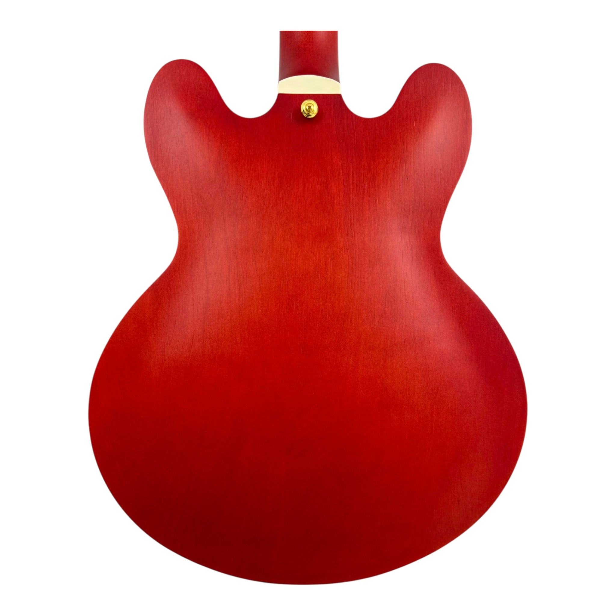 Haze SEG1975WRDS Maple Semi-Hollow Arched Top HES Electric Guitar in Wine Red w/ Vibrato Bar