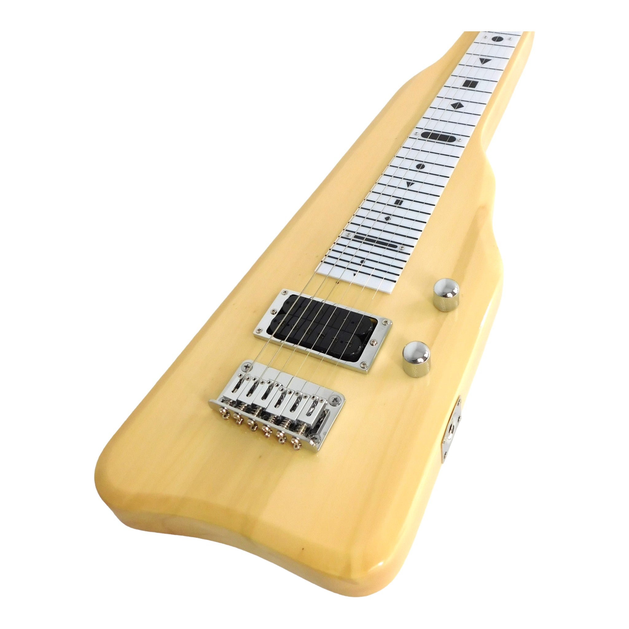 Haze SEG217N Natural Lap Steel Electric Guitar with Split Coil and Humbuckers