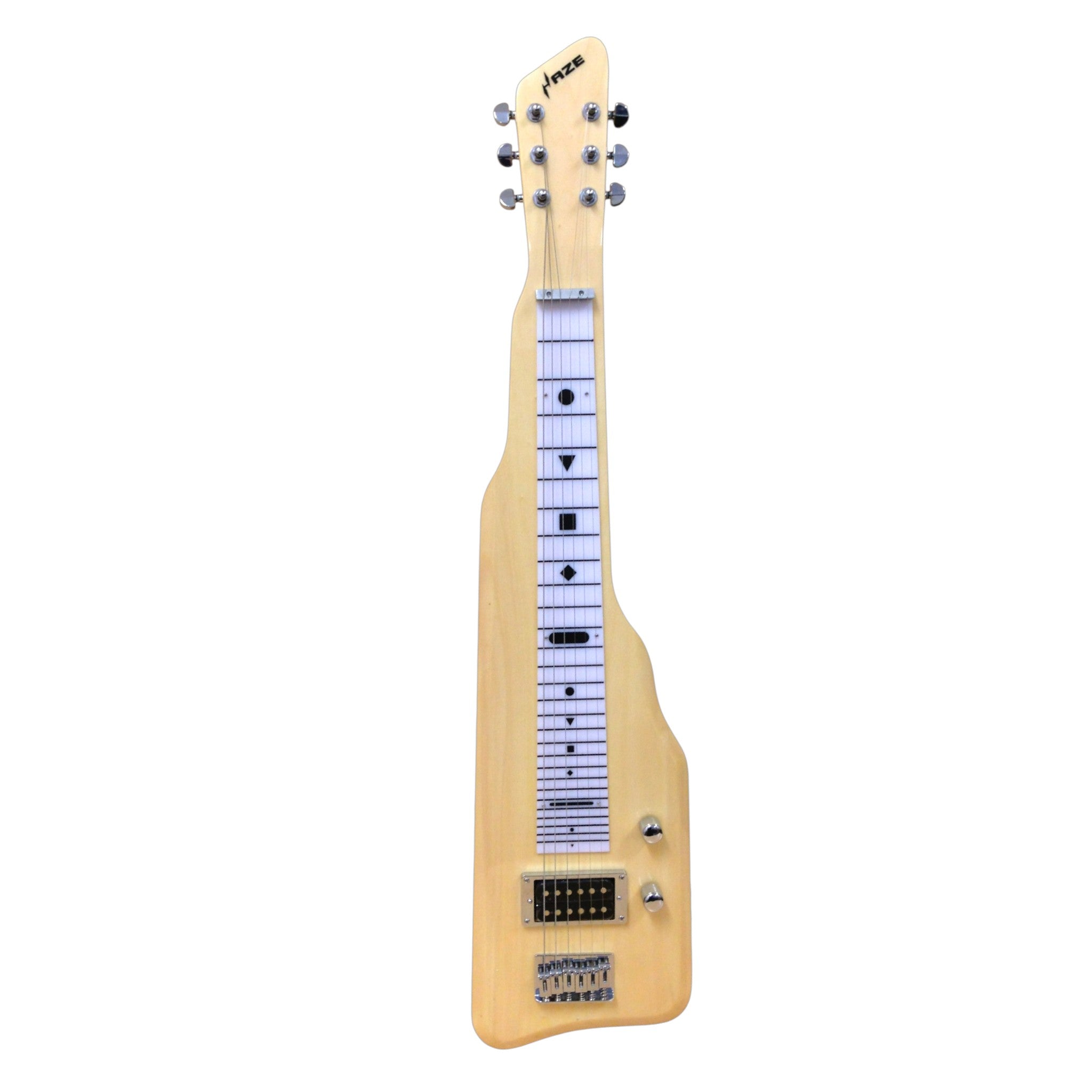 Haze SEG217N Natural Lap Steel Electric Guitar with Split Coil and Humbuckers