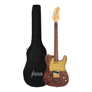 Haze TL197 Engraved Woodgrain "Buta" Electric Guitar with Single Coils