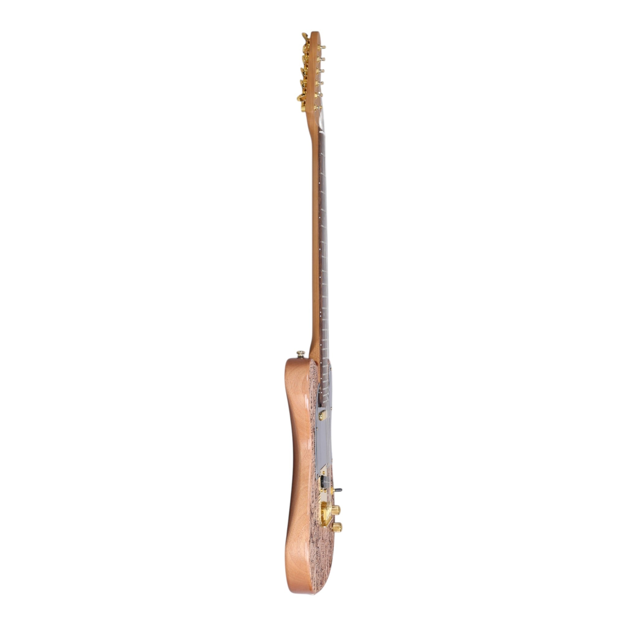 Haze TL197 Engraved Woodgrain "Buta" Electric Guitar with Single Coils