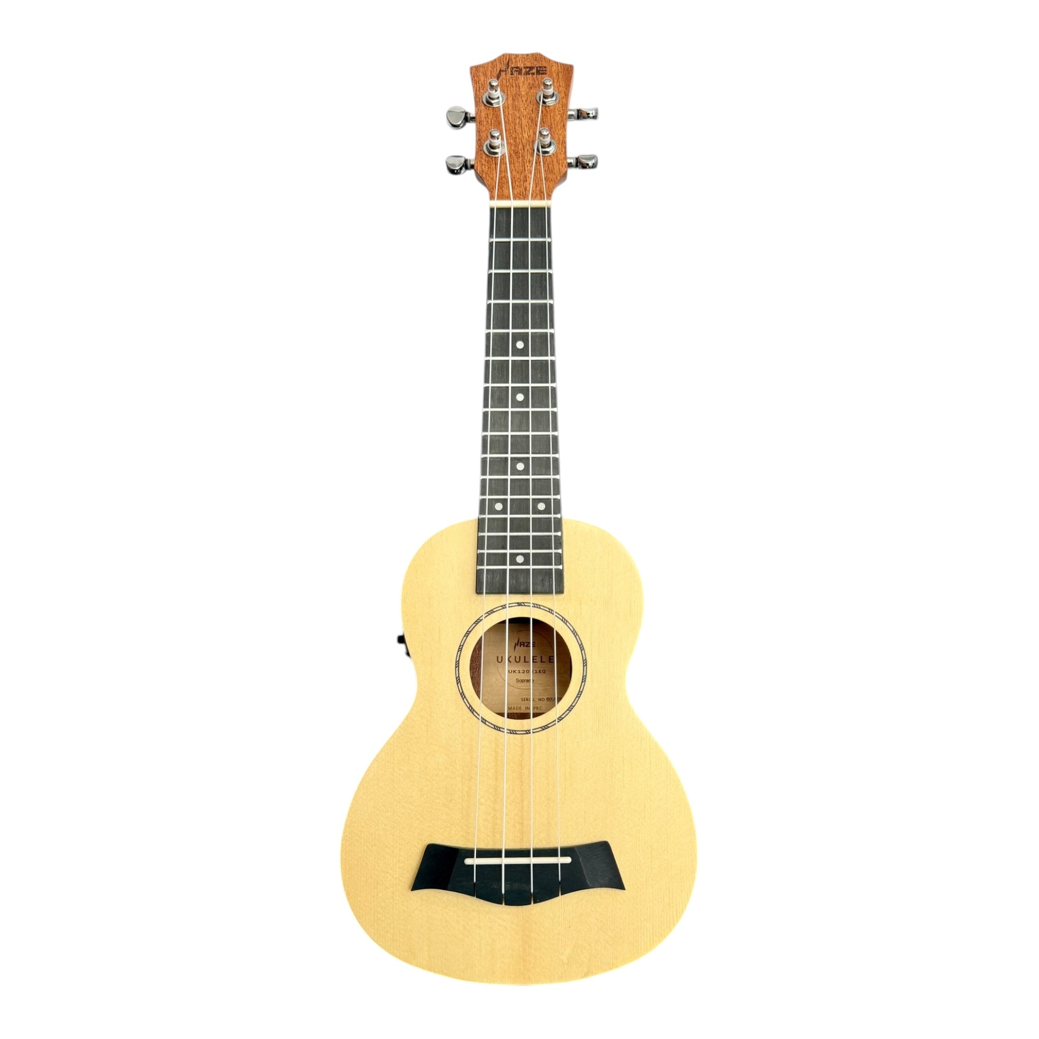 Haze UK120 "Vista" Soprano Acoustic-Electric 21" Ukulele in Natural Matte - UK12021EQ