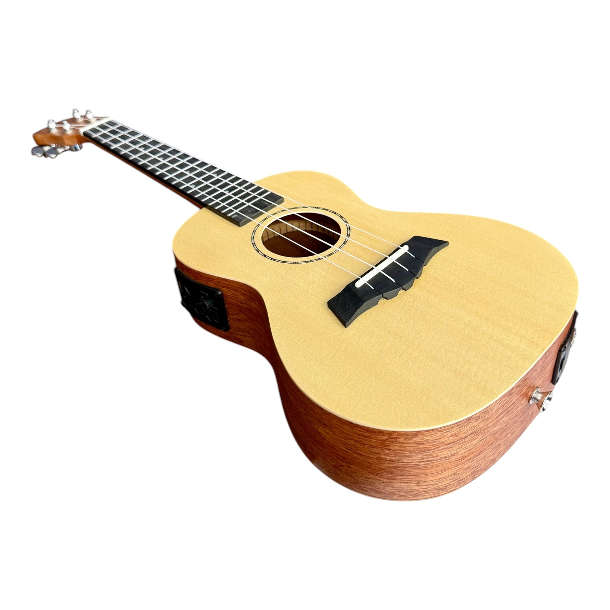 Haze UK120 Spruce Top Acoustic-Electric 23" Concert Ukulele in Natural Matte - UK12023EQ