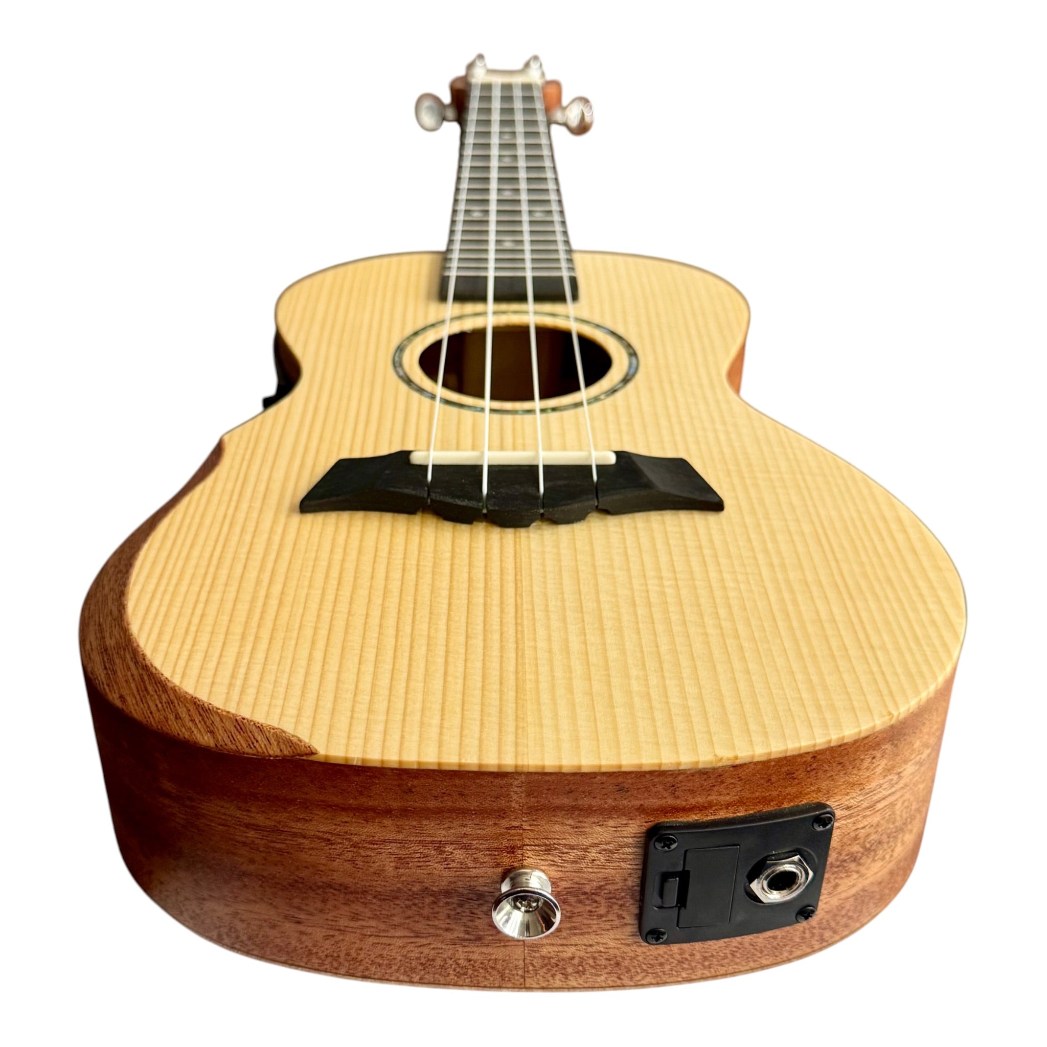 Haze UK450 Solid Spruce Top Acoustic-Electric 23" Concert Ukulele with Bevelled Armrest - UK45023EQ