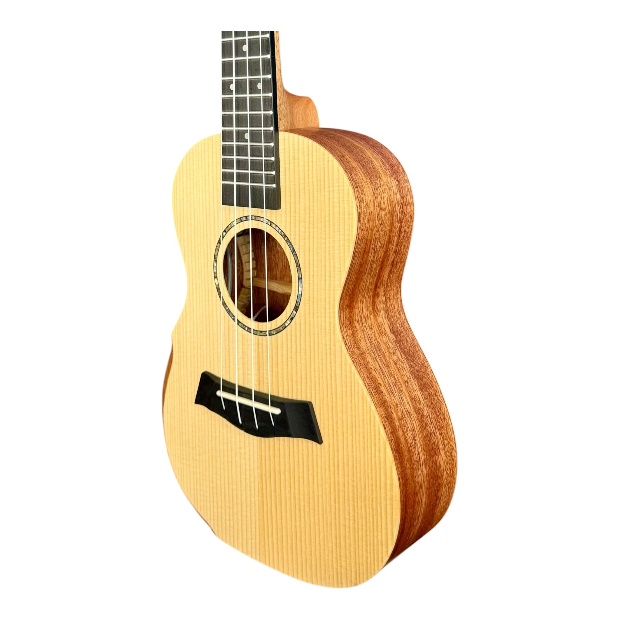 Haze UK450 Solid Spruce Top Acoustic-Electric 23" Concert Ukulele with Bevelled Armrest - UK45023EQ