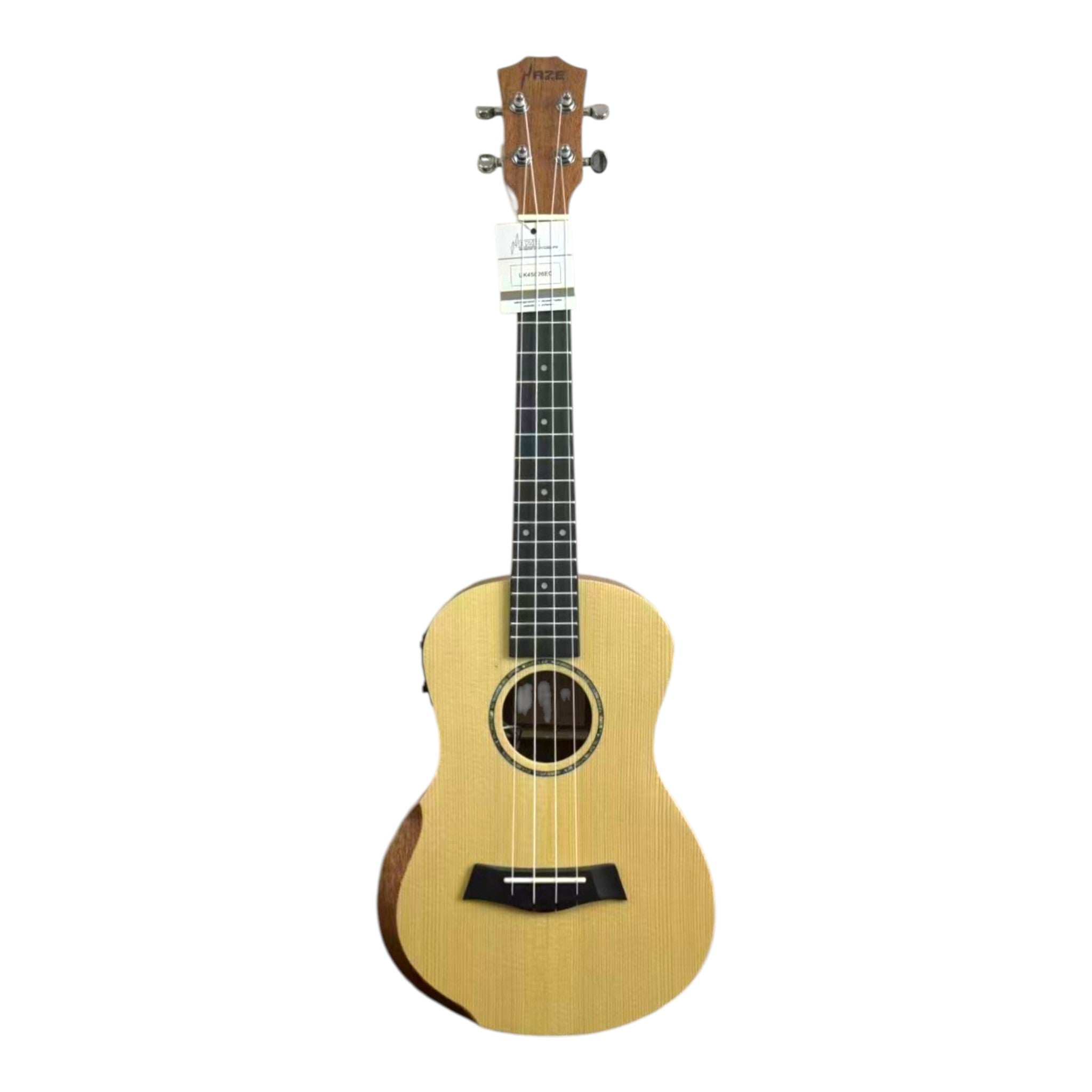 (PREORDER: ETA MID-MARCH 2026) Haze UK450 Solid Spruce Top Acoustic-Electric 23" Concert Ukulele with Bevelled Armrest - UK45023EQ