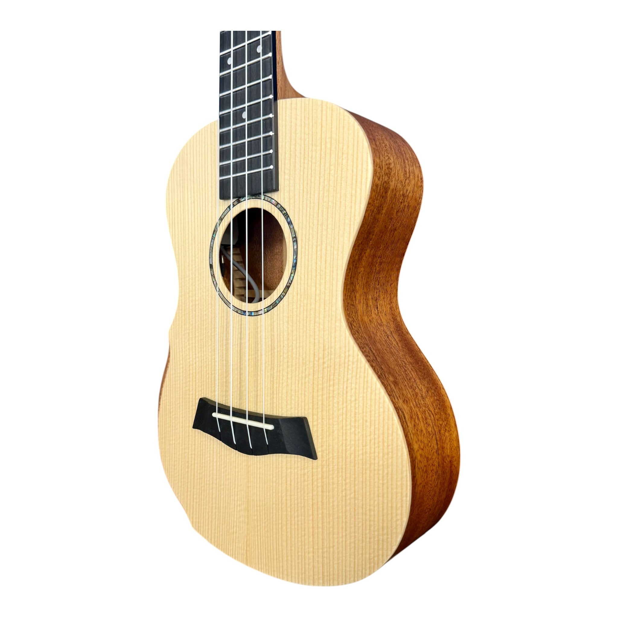 Haze UK450 Solid Spruce Top Acoustic-Electric 26" Tenor Ukulele with Bevelled Armrest - UK45026EQ