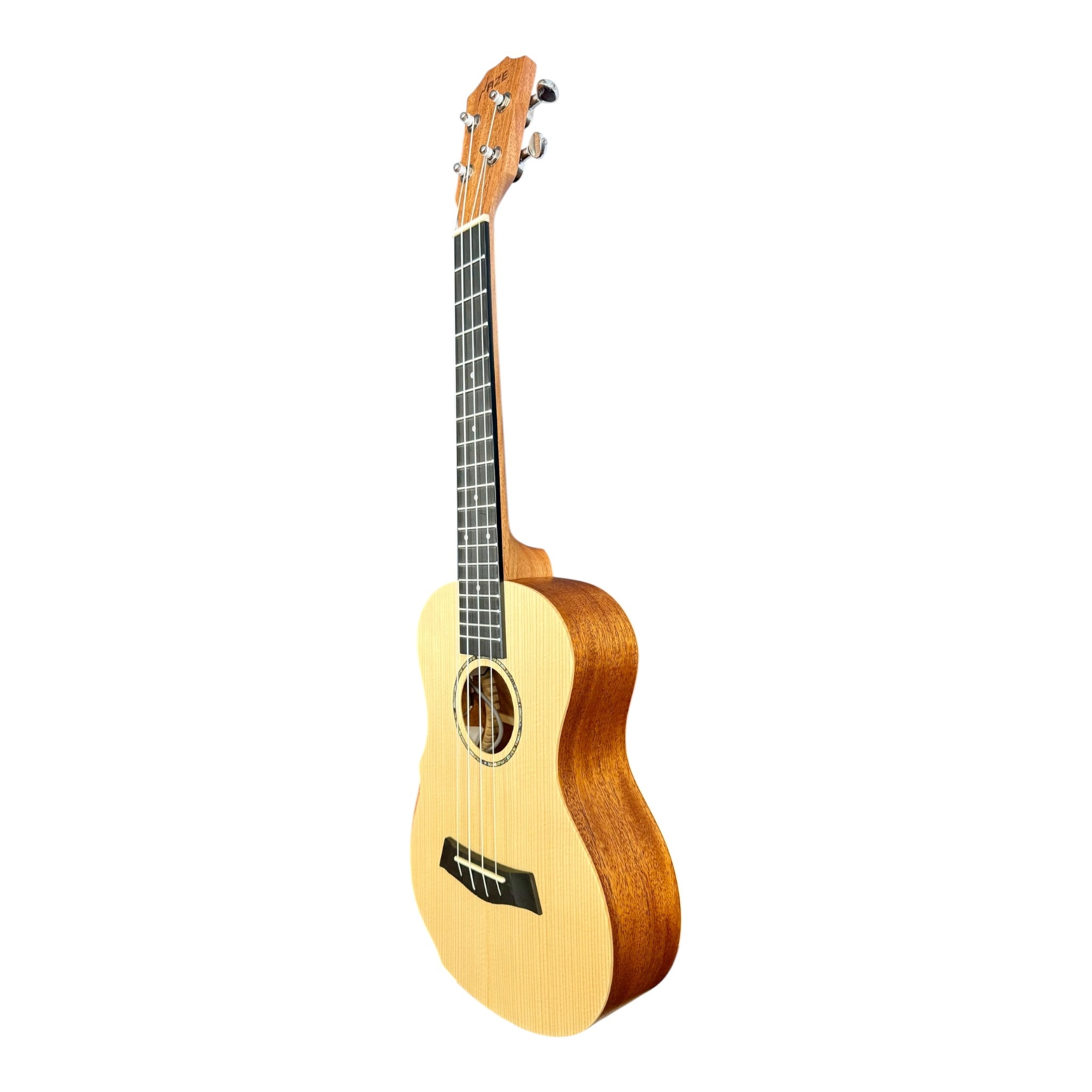 Haze UK450 Solid Spruce Top Acoustic-Electric 26" Tenor Ukulele with Bevelled Armrest - UK45026EQ