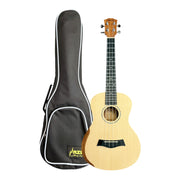 Haze UK450 Solid Spruce Top Acoustic-Electric 26" Tenor Ukulele with Bevelled Armrest - UK45026EQ