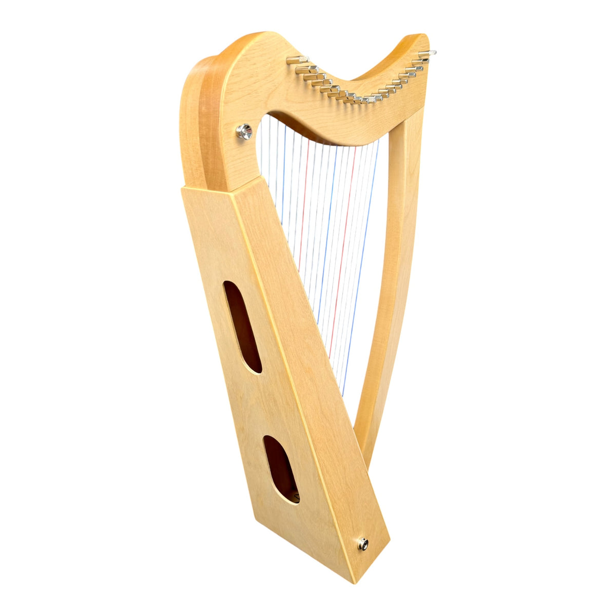 Haze WH19MSEQ 19-String Acoustic-Electric Lap Harp - Natural Maple Harp with Sitka Spruce Soundboard