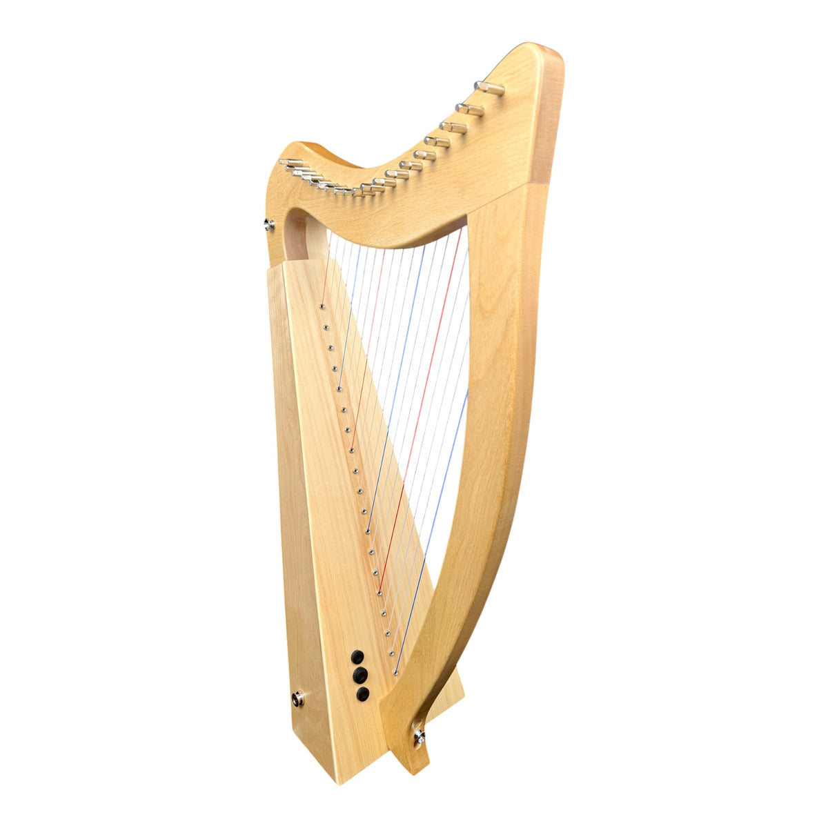 Haze WH19MSEQ 19-String Acoustic-Electric Lap Harp - Natural Maple Harp with Sitka Spruce Soundboard