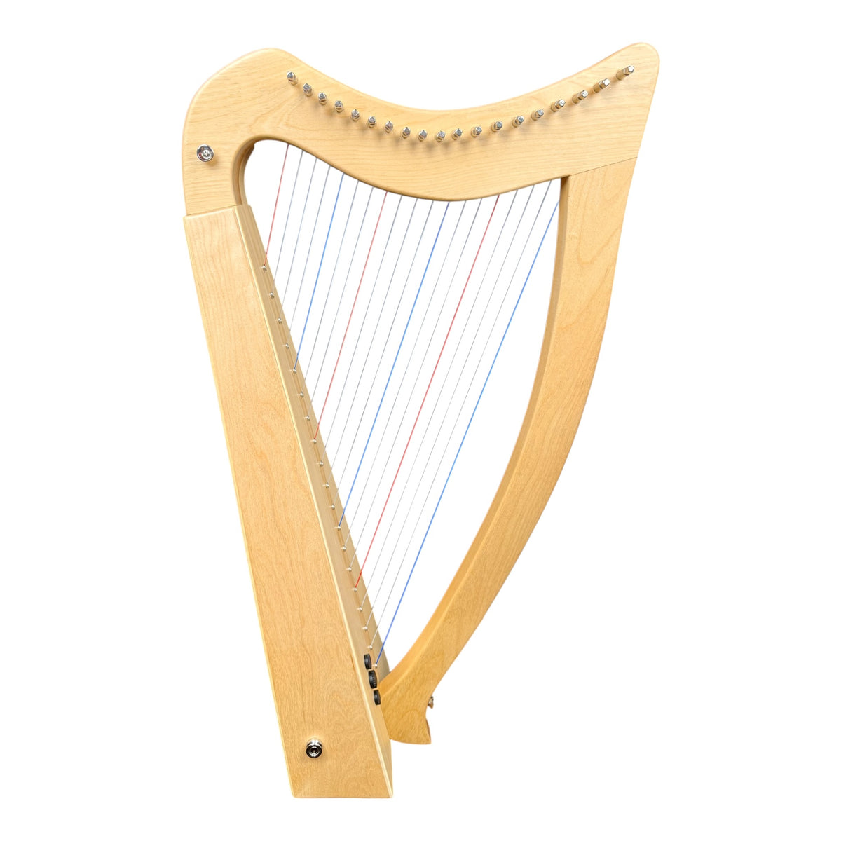 Haze WH19MSEQ 19-String Acoustic-Electric Lap Harp - Natural Maple Harp with Sitka Spruce Soundboard