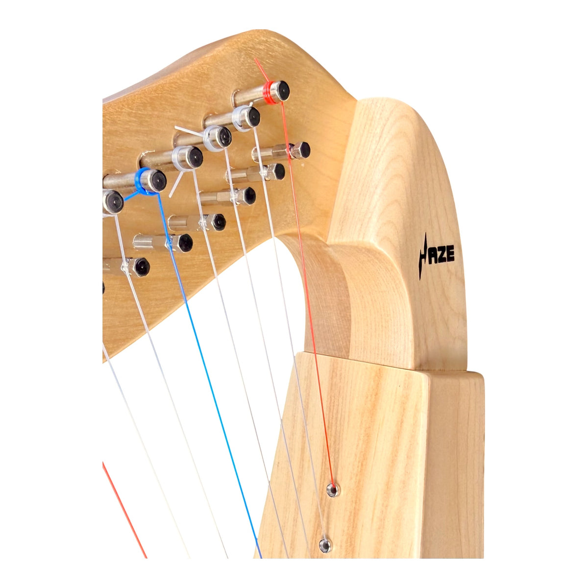 Haze WH19MSEQ 19-String Acoustic-Electric Lap Harp - Natural Maple Harp with Sitka Spruce Soundboard