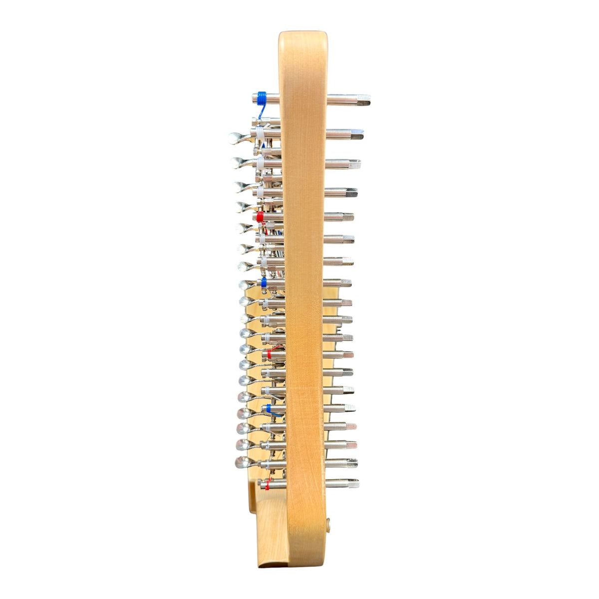 Haze WH19MSEQL 19-String Acoustic-Electric Lever-Fitted Lap Harp - Natural Maple Harp with Sitka Spruce Soundboard