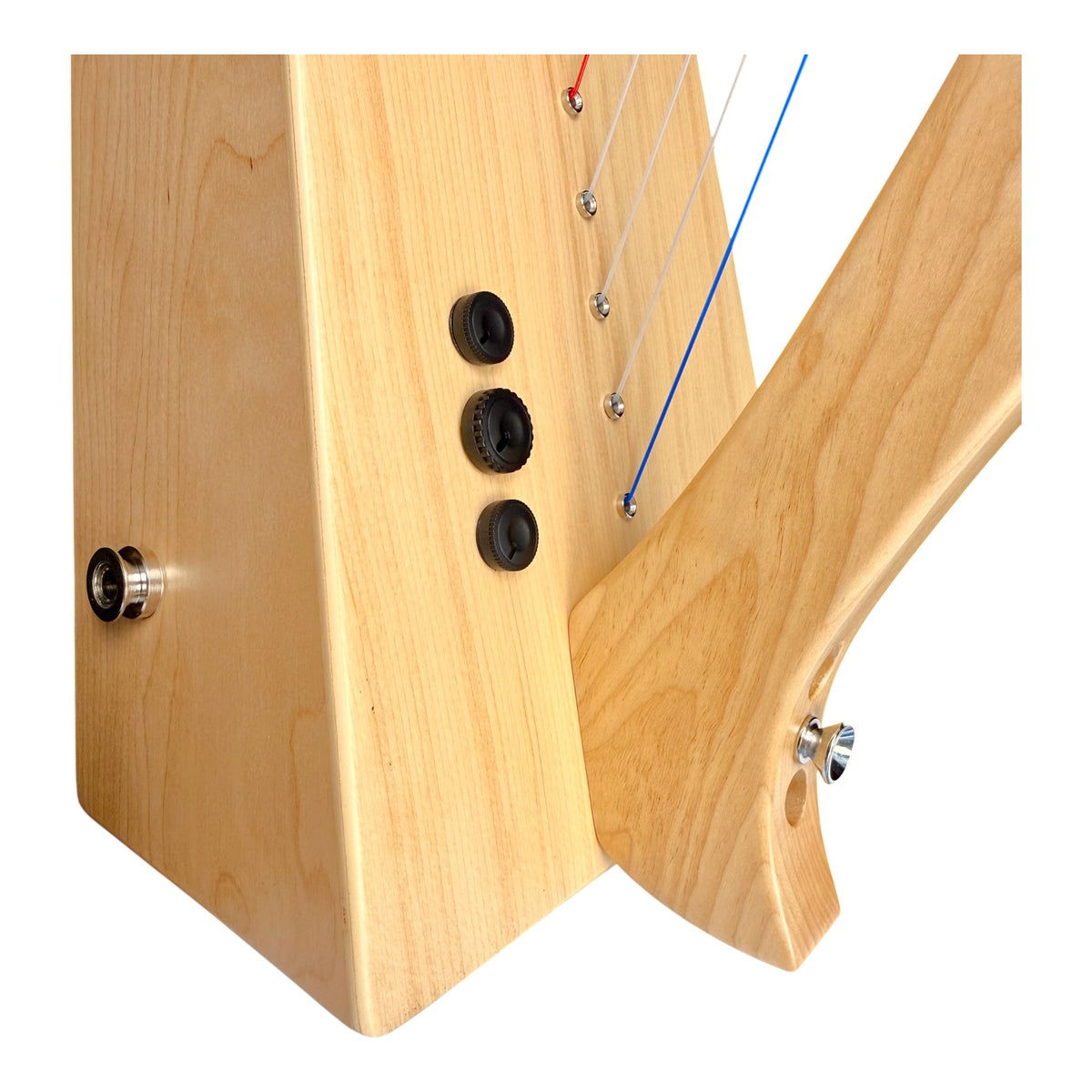 Haze WH19MSEQL 19-String Acoustic-Electric Lever-Fitted Lap Harp - Natural Maple Harp with Sitka Spruce Soundboard