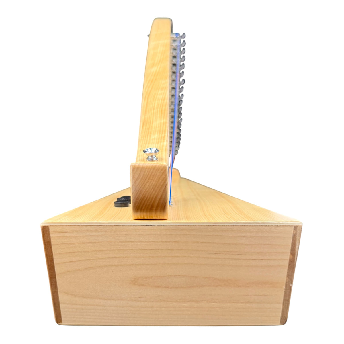 Haze WH19MSEQL 19-String Acoustic-Electric Lever-Fitted Lap Harp - Natural Maple Harp with Sitka Spruce Soundboard