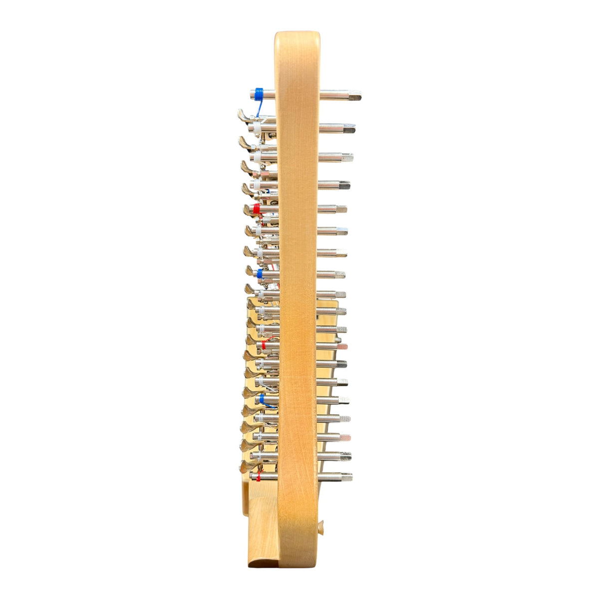Haze WH19MSEQL 19-String Acoustic-Electric Lever-Fitted Lap Harp - Natural Maple Harp with Sitka Spruce Soundboard