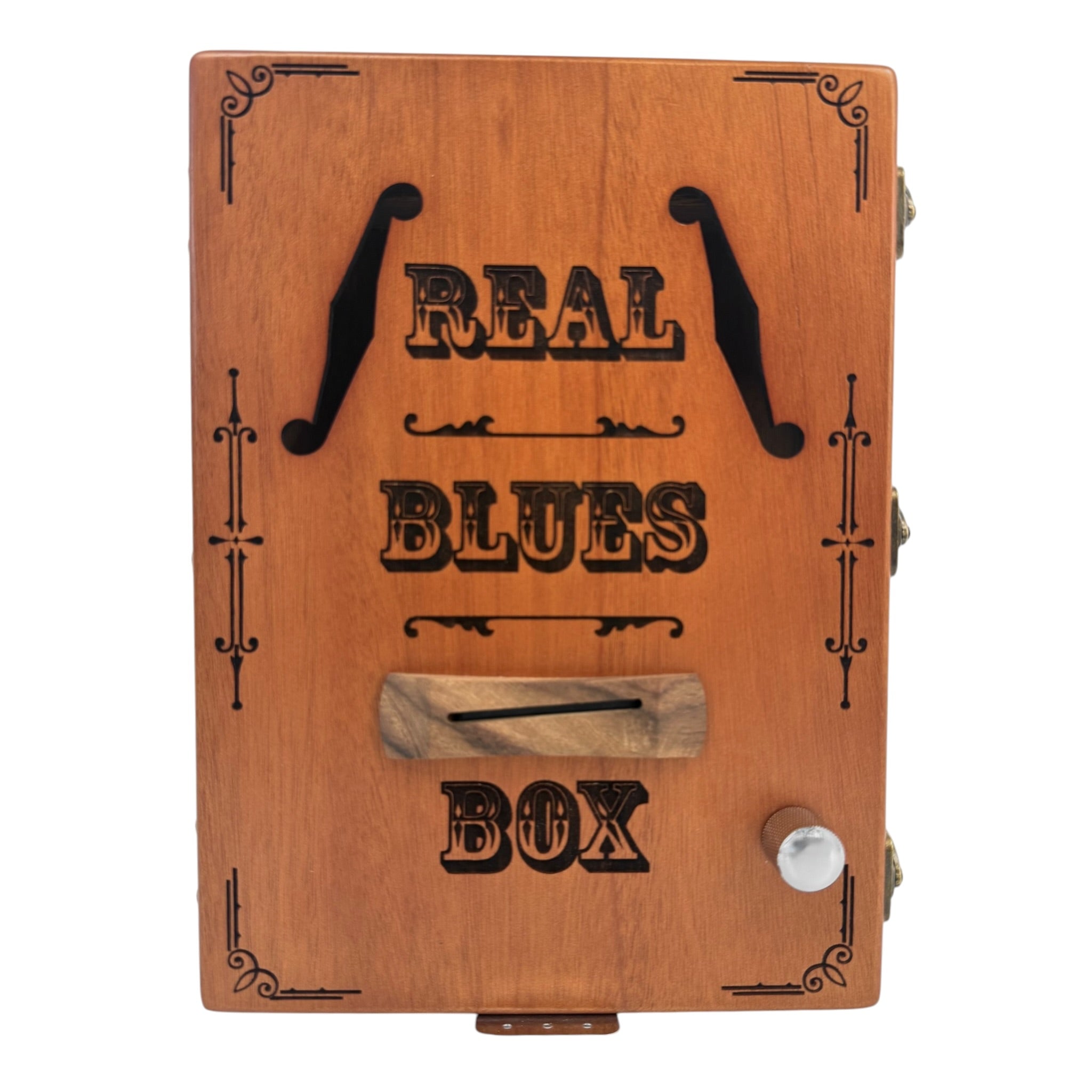 Haze "Blues" Mahogany Body 3-String Cigar Box Guitar Complete DIY Kit - Passive Piezo Pickup - X1 (Optional Slide Available)