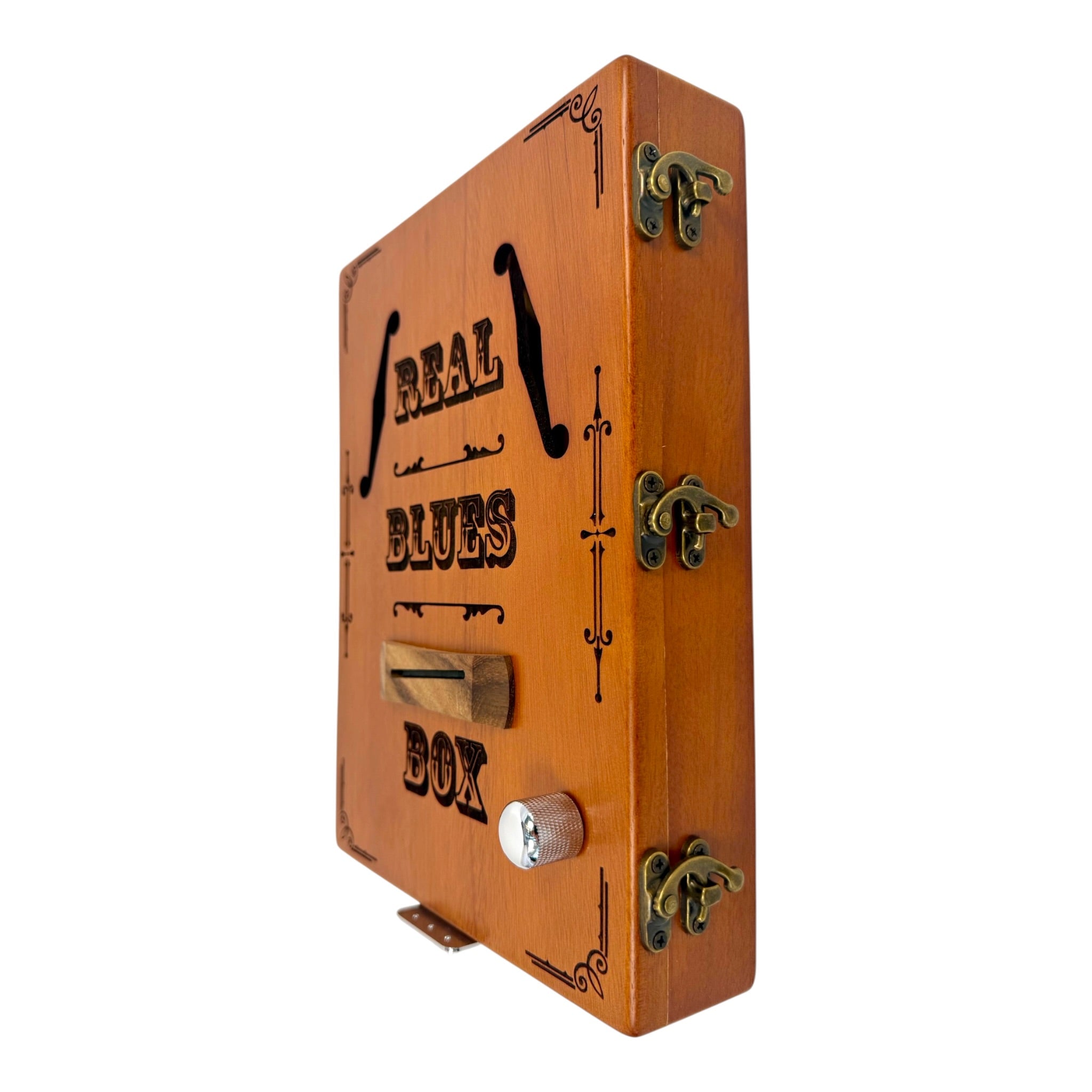 Haze "Blues" Mahogany Body 3-String Cigar Box Guitar Complete DIY Kit - Passive Piezo Pickup - X1 (Optional Slide Available)